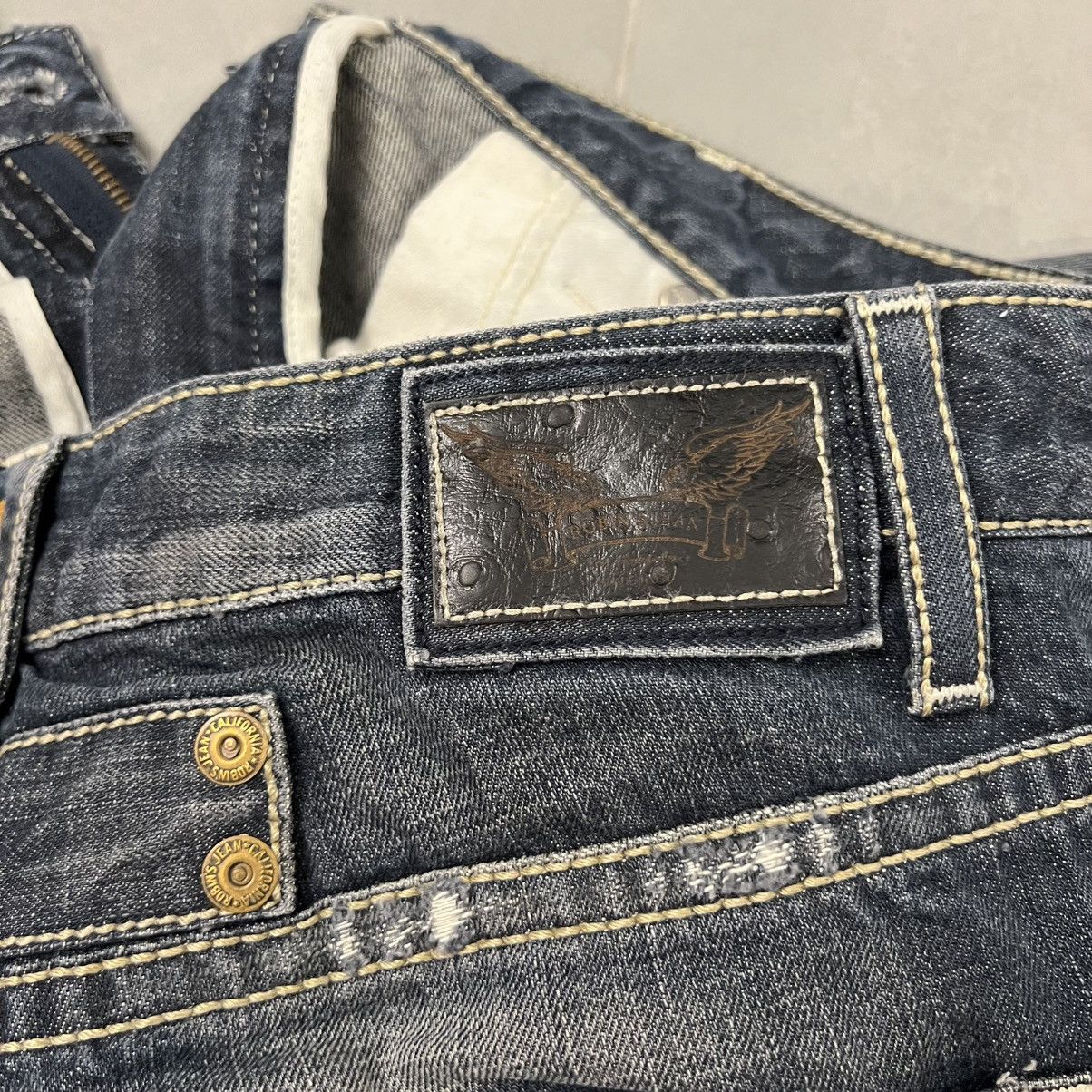 Robins Jeans Robin's Low Rise Selvedge Straight Leg Bootcut Jeans 34x35 Size US 34 / EU 50 - 4 Thumbnail