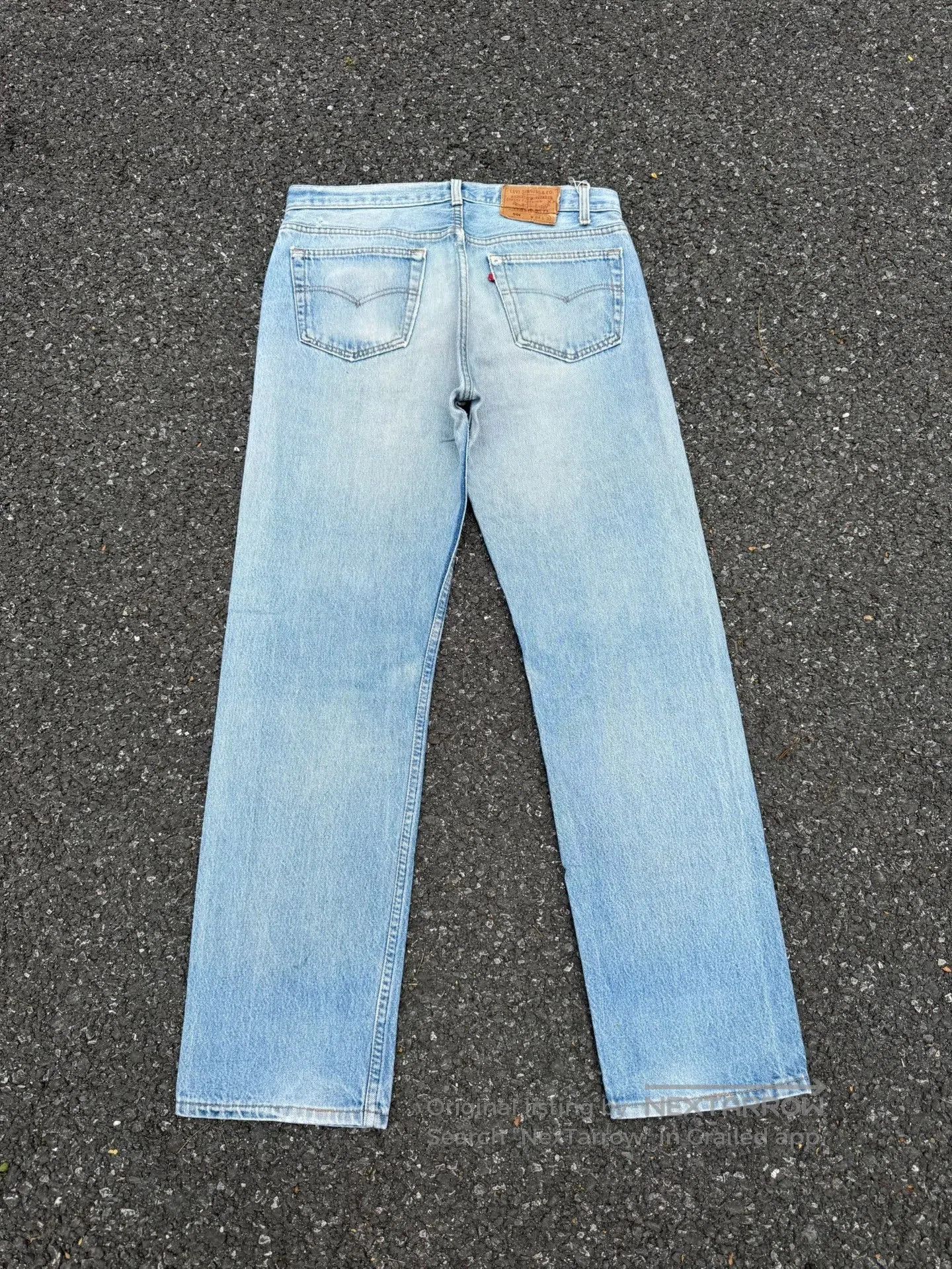 Vintage Vintage Levi's 501 90s Washed Blue Jeans. Size US 34 / EU 50 - 5 Thumbnail