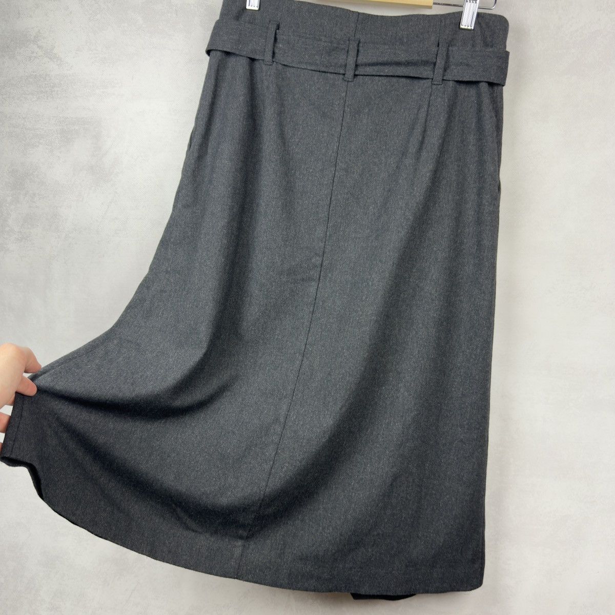 Sezane Sezane Mid-Length Wool Viscose Poly Belted Skirt Size 40 Size 28" / US 6 / IT 42 - 18 Thumbnail