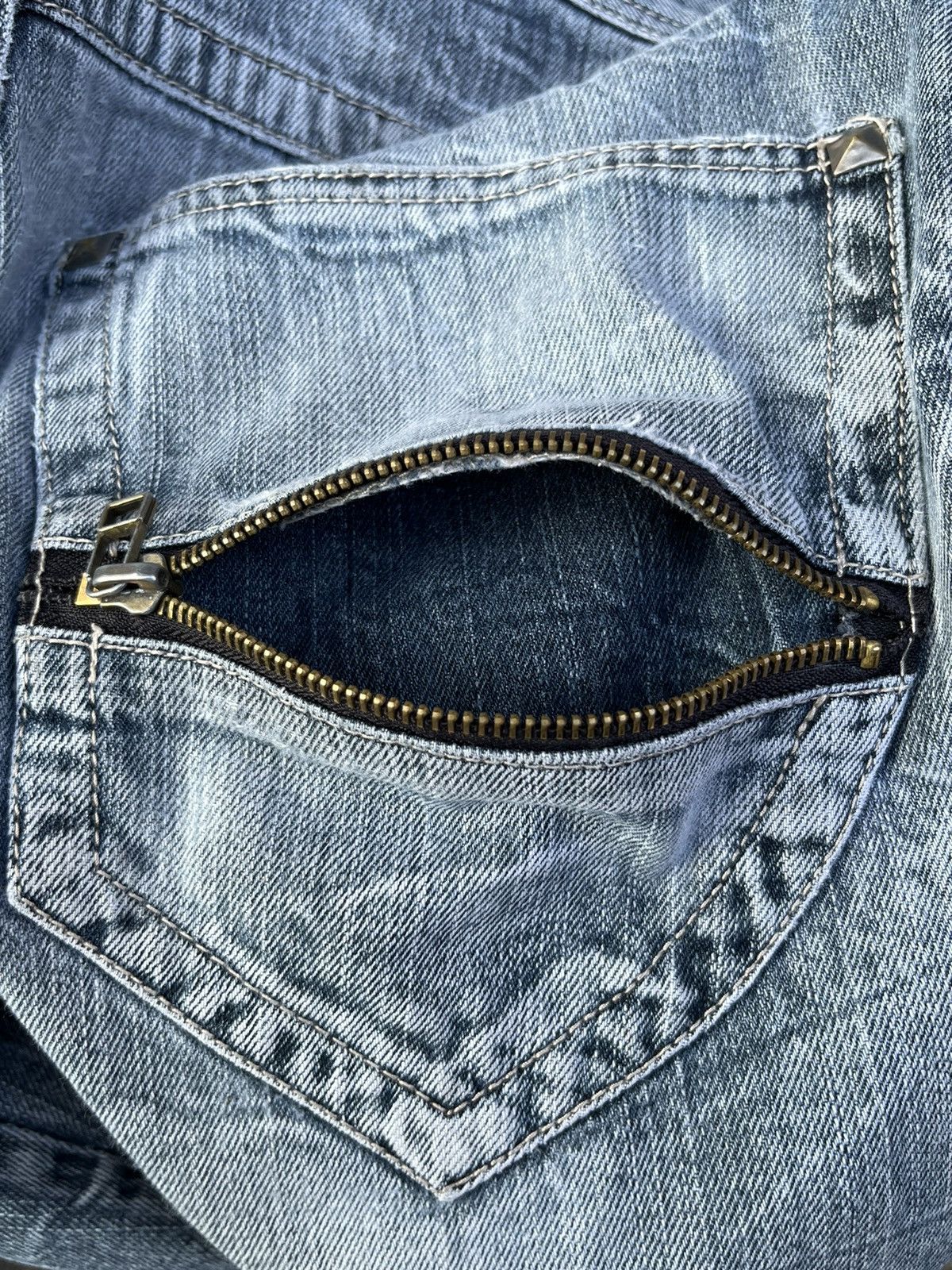 Japanese Brand × Seditionaries Vintage Japanese Brand Blow by Blue Punk Distressed Jeans Size US 31 - 15 Thumbnail