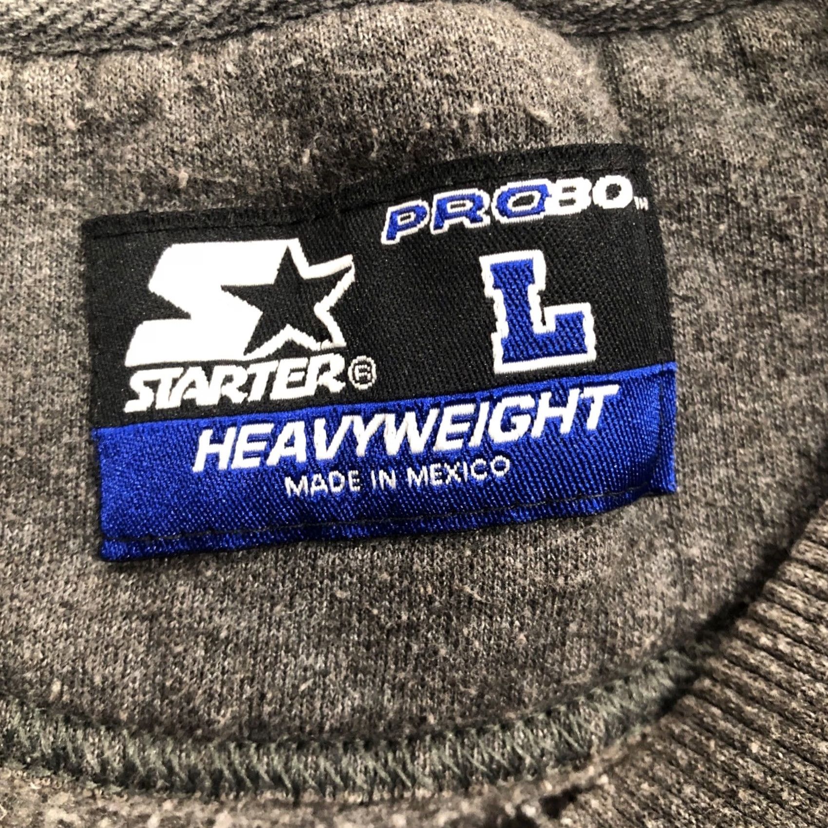 Starter VINTAGE Starter Pro 80 Crew Neck Heavy Weight Sweatshirt L Gray Mens 90s Pullover Size US L / EU 52-54 / 3 - 5 Thumbnail