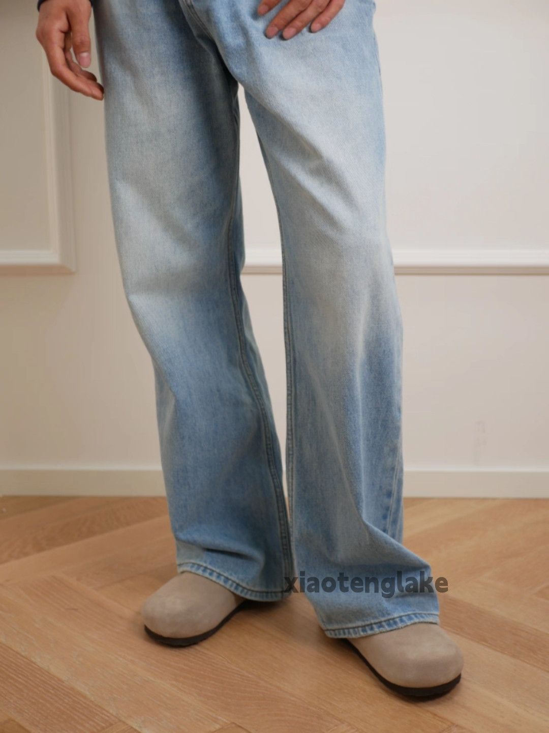 Jean ltx vintage washed faded cleanfit loose baggy flared jeans Size US 34 / EU 50 - 3 Thumbnail