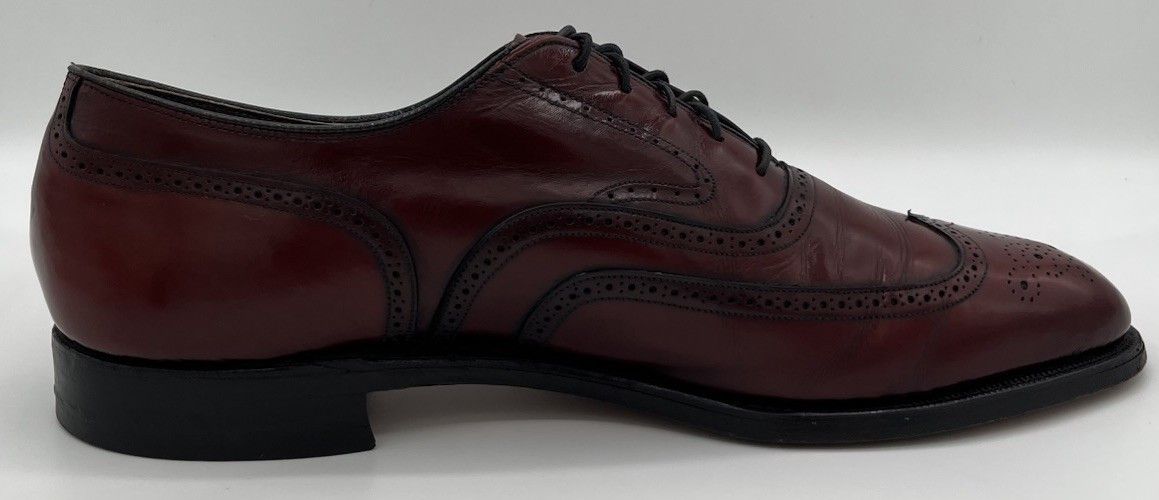 Johnston & Murphy Vintage Johnston & Murphy Aristocraft Oxblood Cordovan 12AAA Size US 12 / EU 45 - 6 Thumbnail