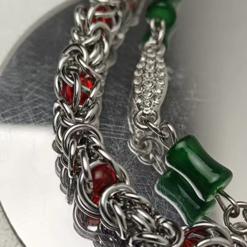 Jewelry Beads Bilayer Jade Node Pant Waist Chain Size ONE SIZE - 2 Thumbnail