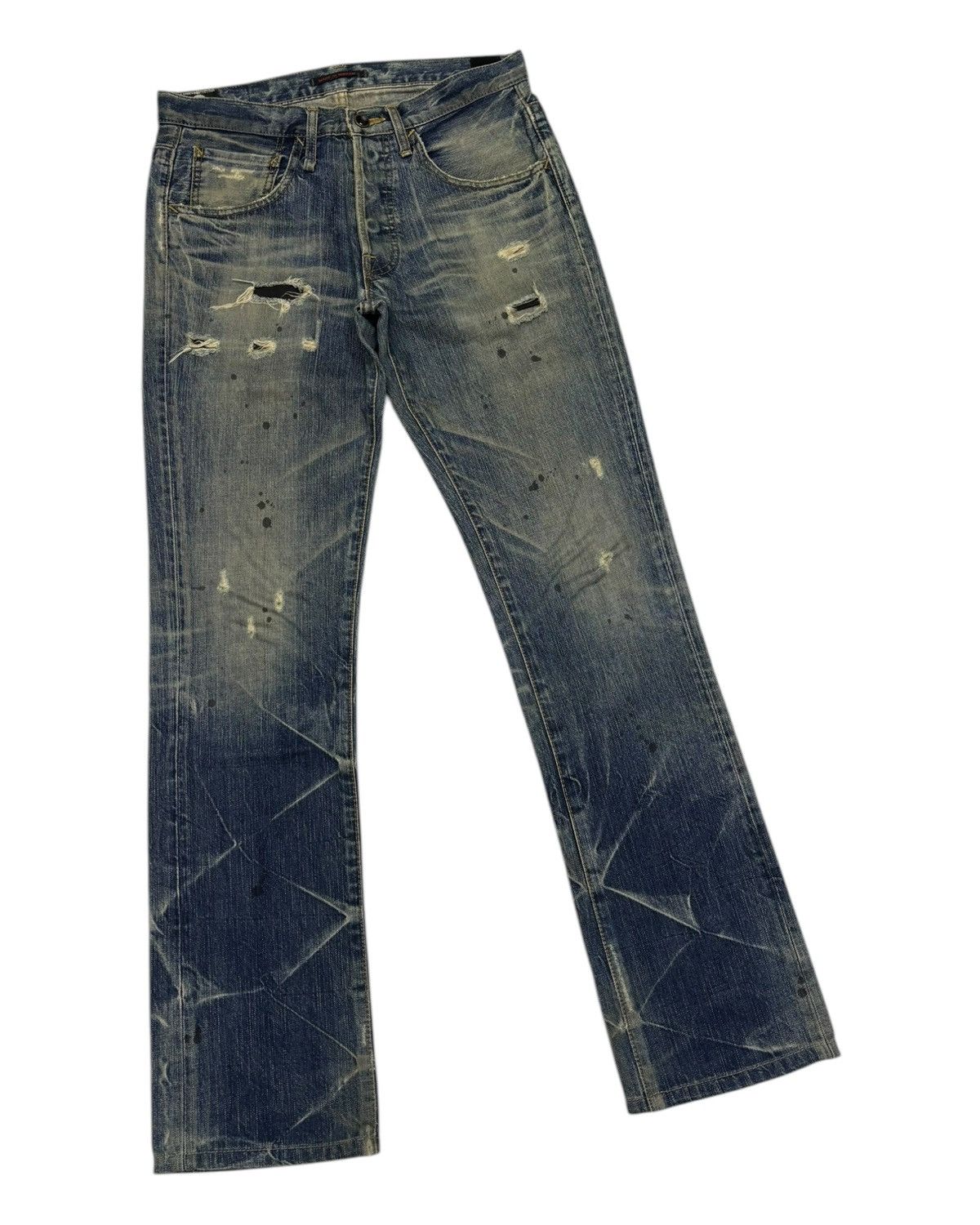 14th Addiction 🔥BLUE WAY X JACK ROSE SLIM FIT FLARE JEANS Size US 30 / EU 46 - 3 Thumbnail