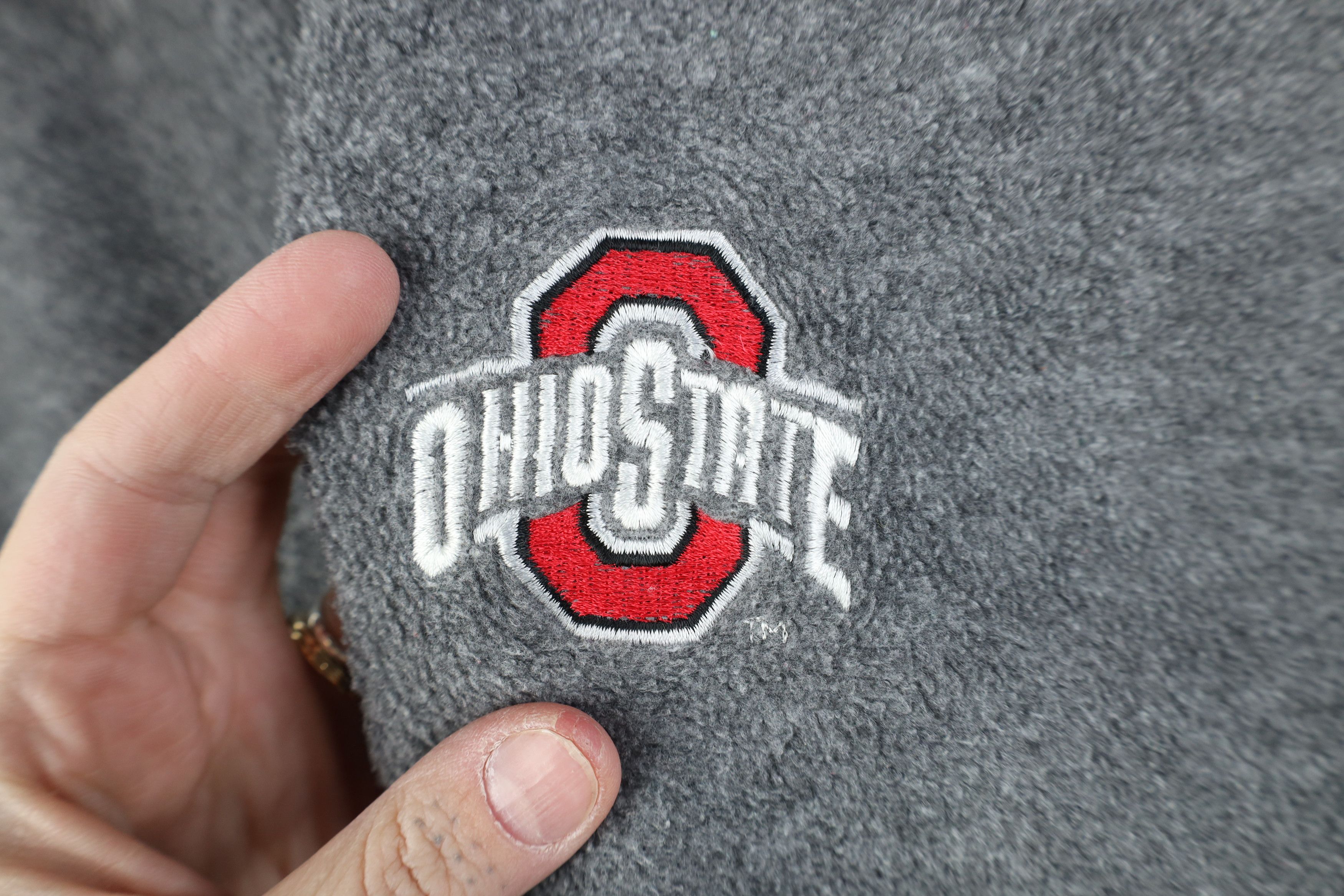 Vintage Vintage 90s Ohio State University Fleece Sweatshirt Gray USA Size US L / EU 52-54 / 3 - 4 Thumbnail