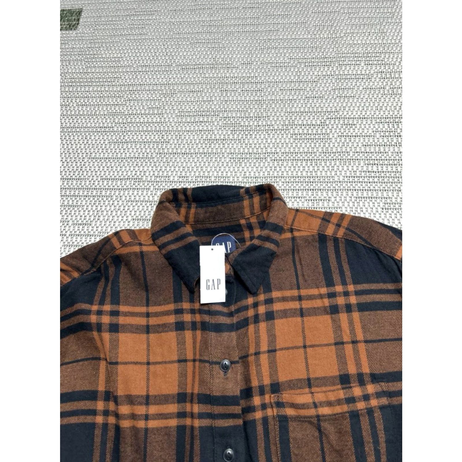 Gap Gap Shirt Womens XS Button-Up Plaid Brown Cotton Flannel Relaxed Fit Casual Size XS / US 0-2 / IT 36-38 - 3 Thumbnail