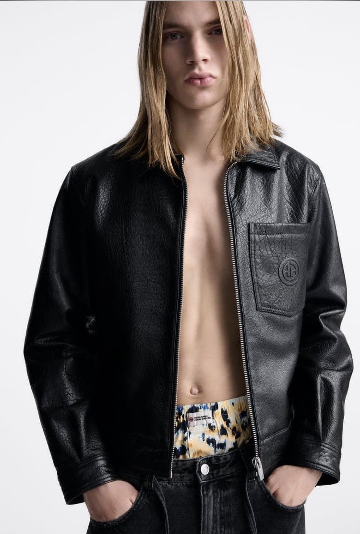 Rhude × Zara RHUDE × Zara NEW Cropped Leather Jacket Limited Edition y2k Size US L / EU 52-54 / 3 - 6 Thumbnail