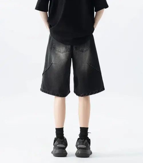 VIBE Street Hip Hop Vintage Loose Fit Denim Shorts Size US 30 / EU 46 - 5 Thumbnail