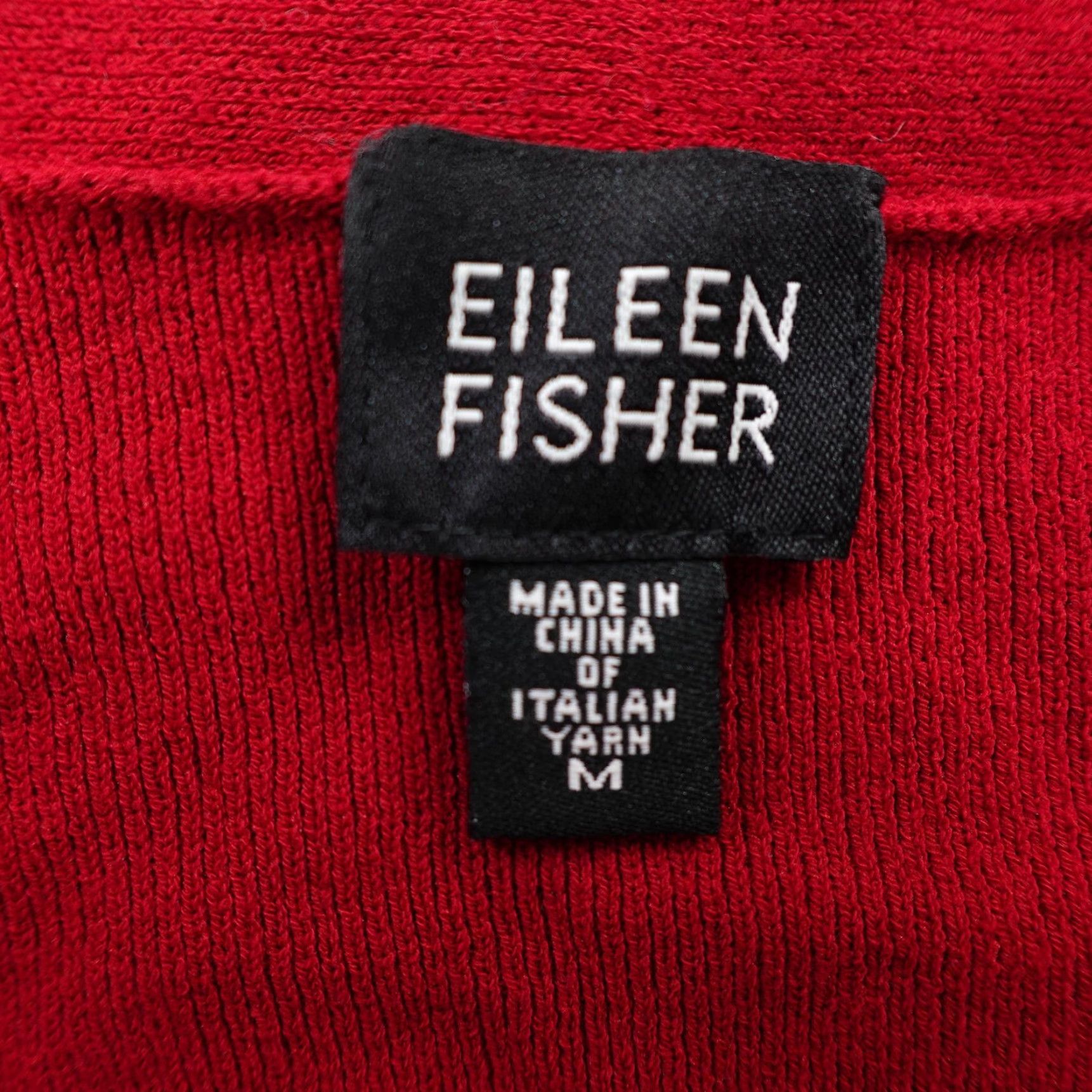 Eileen Fisher Eileen Fisher Sweater Cardigan Open Front Knit Top Long Sleeve Womens Medium Red Size M / US 6-8 / IT 42-44 - 7 Thumbnail