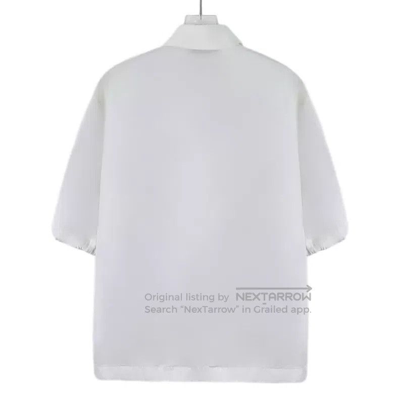 Prada Prada 23 white logo letter embroidery cotton lapel single- Size XXS / US 00 / IT 34 - 2 Thumbnail