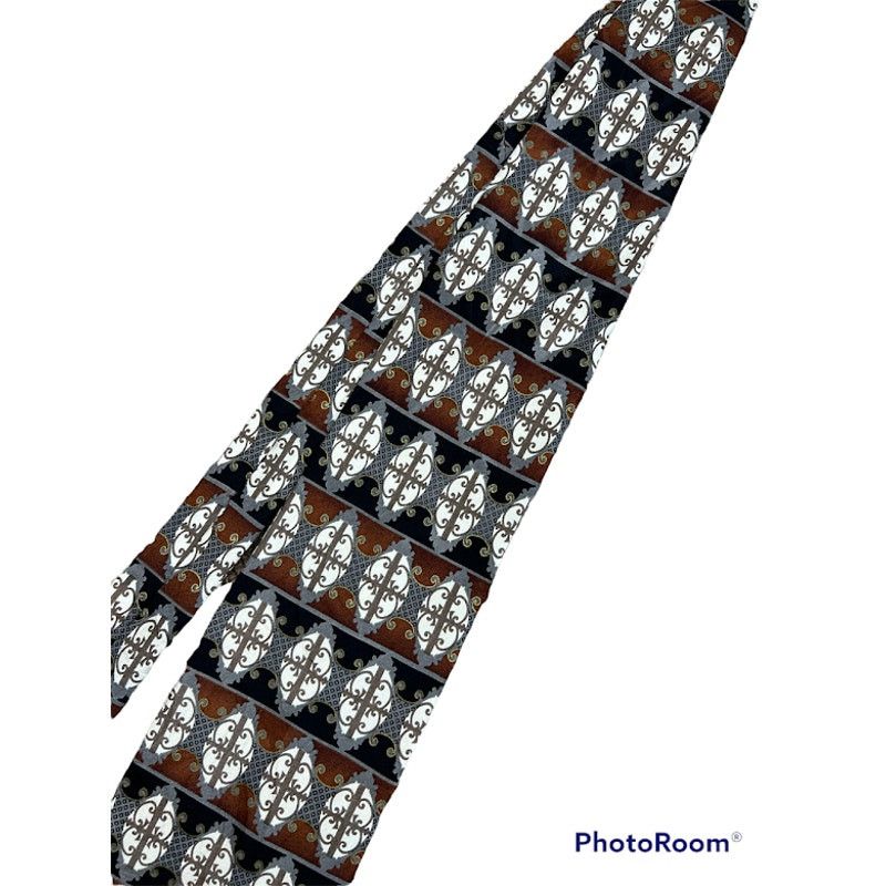 Valentino Valentino | Men's Silk Tie | Vintage Black Classic Print Size ONE SIZE - 3 Thumbnail