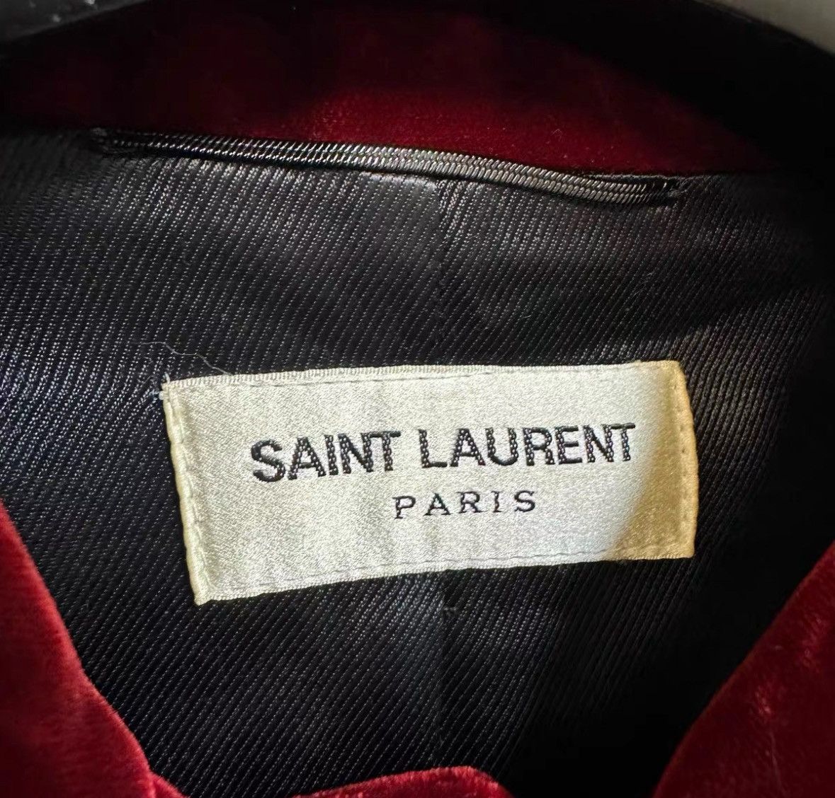 Saint Laurent Paris × Yves Saint Laurent Saint Laurent slp16FW wine red jacket 2506-Nextarrow Size US S / EU 44-46 / 1 - 4 Thumbnail