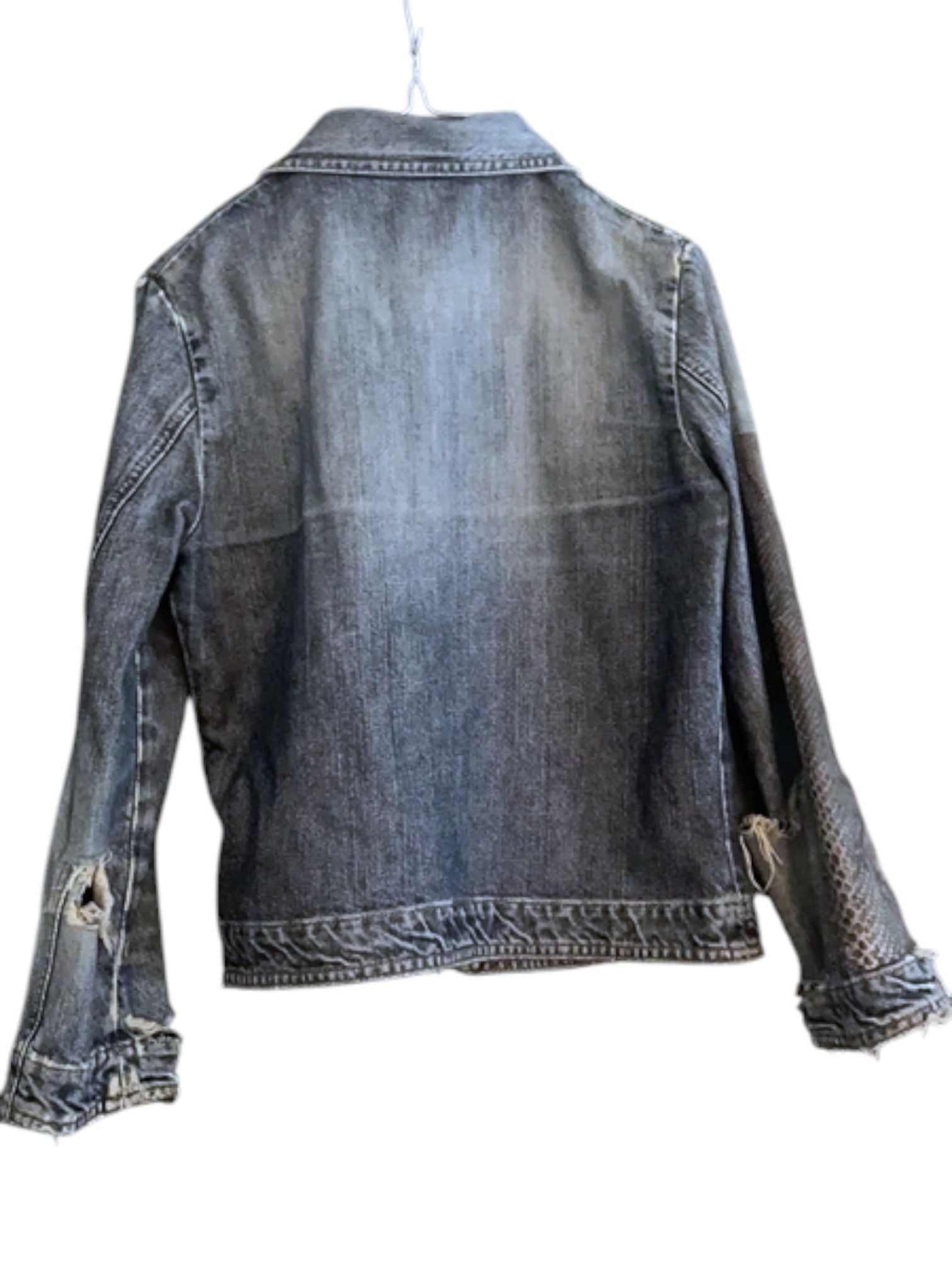 Just Cavalli Roberto Cavalli Python Paneled Denim Jacket, Early 2000s Size S / US 4 / IT 40 - 2 Thumbnail