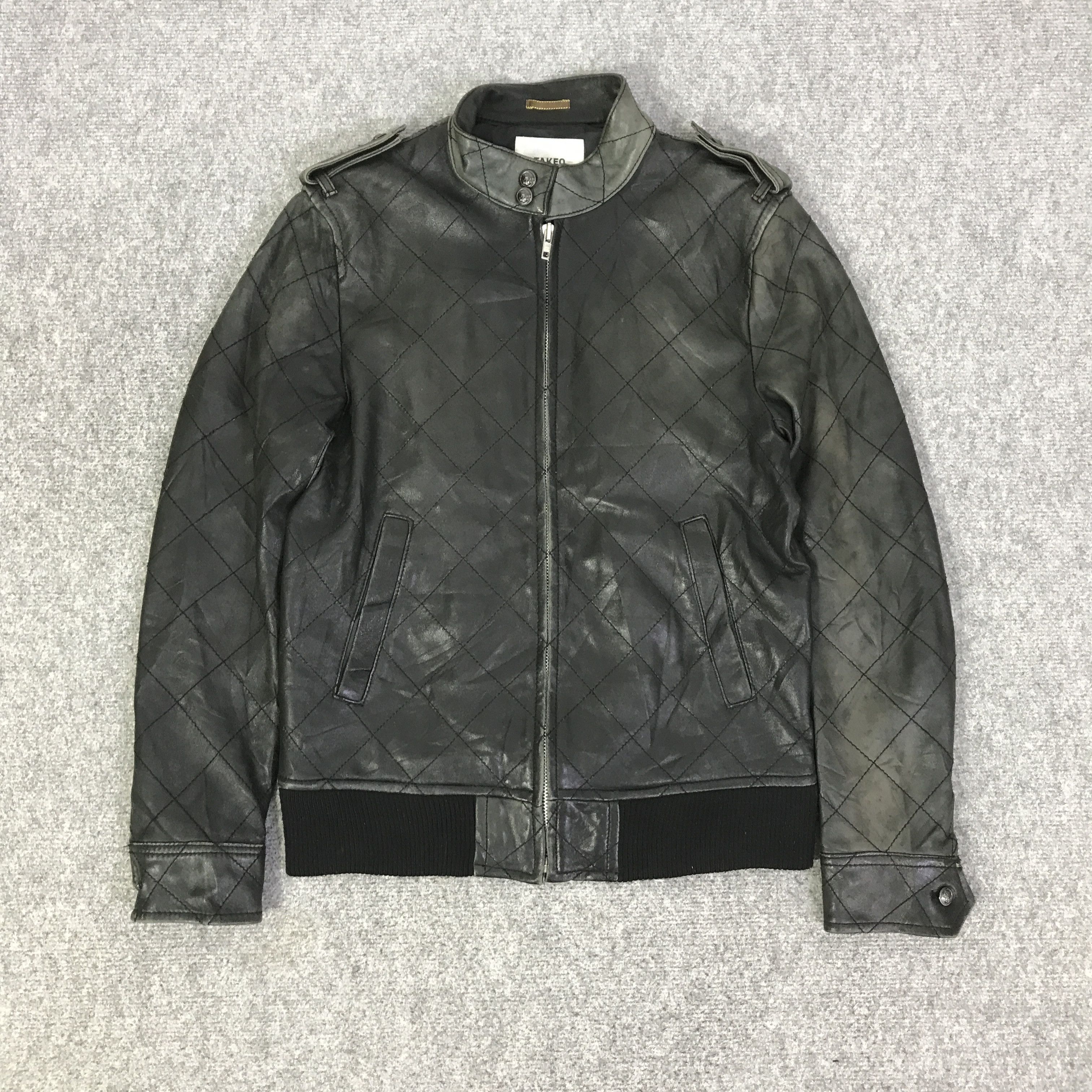 Takeo Kikuchi TAKEO KIKUCHI BLACK FADED LEATHER JACKET K81B20 Size US L / EU 52-54 / 3 - 1 Thumbnail