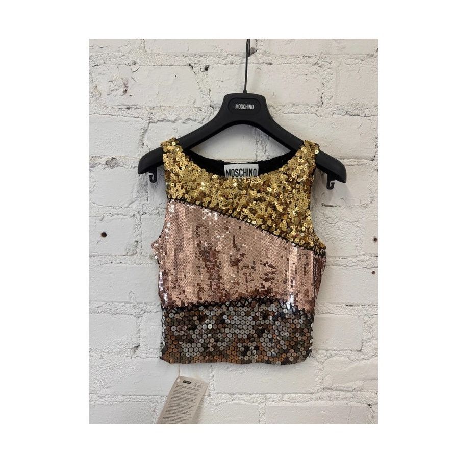 Moschino AW15 MOSCHINO COUTURE x Jeremy Scott Embellished Cropped Top Size XXS / US 00 / IT 34 - 5 Thumbnail