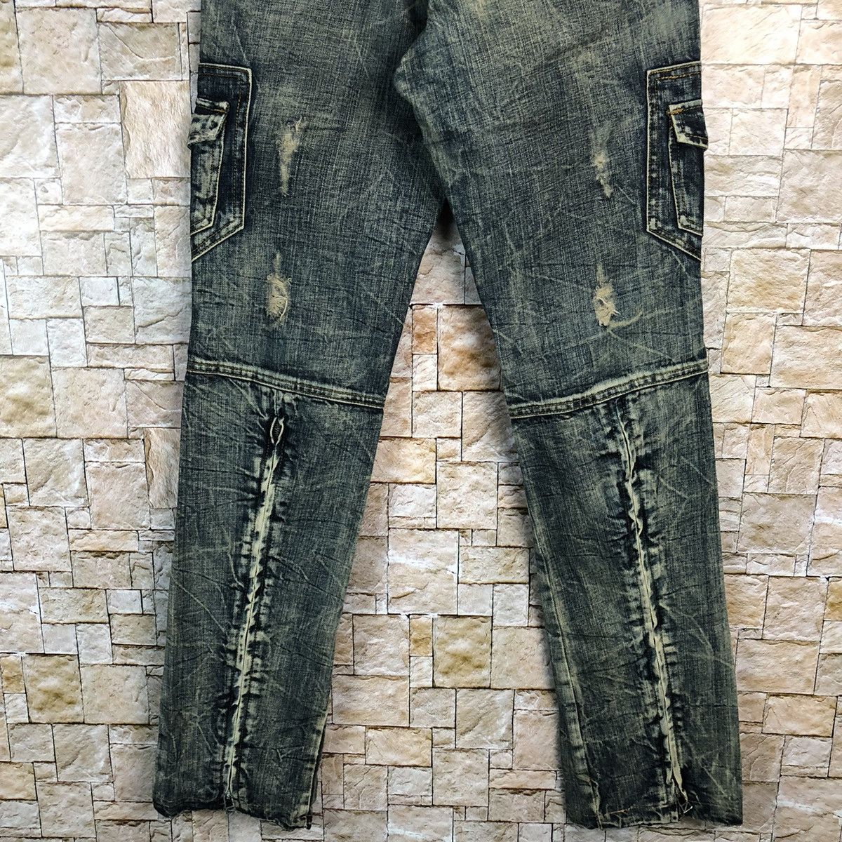 semanticdesign DL Semantic Design Blue Distressed Denim Pants #A144 Size US 28 / EU 44 - 20 Thumbnail