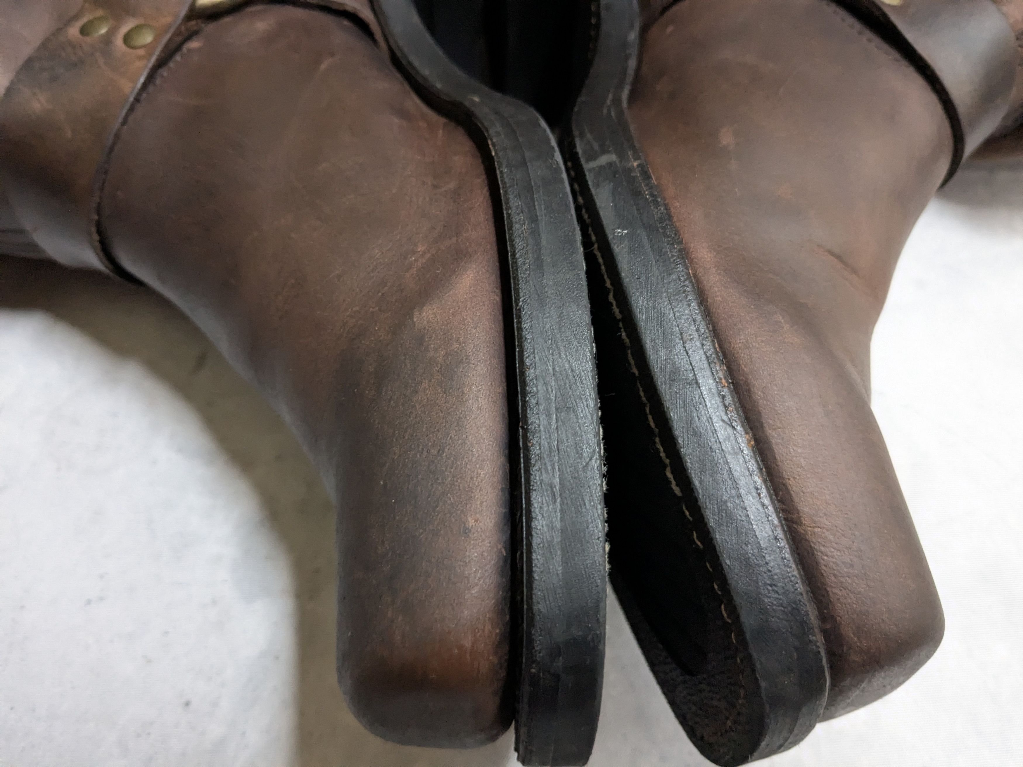 Frye Frye Harness Boots Brown 10 M Leather Buckle USA Size US 10 / EU 43 - 11 Thumbnail