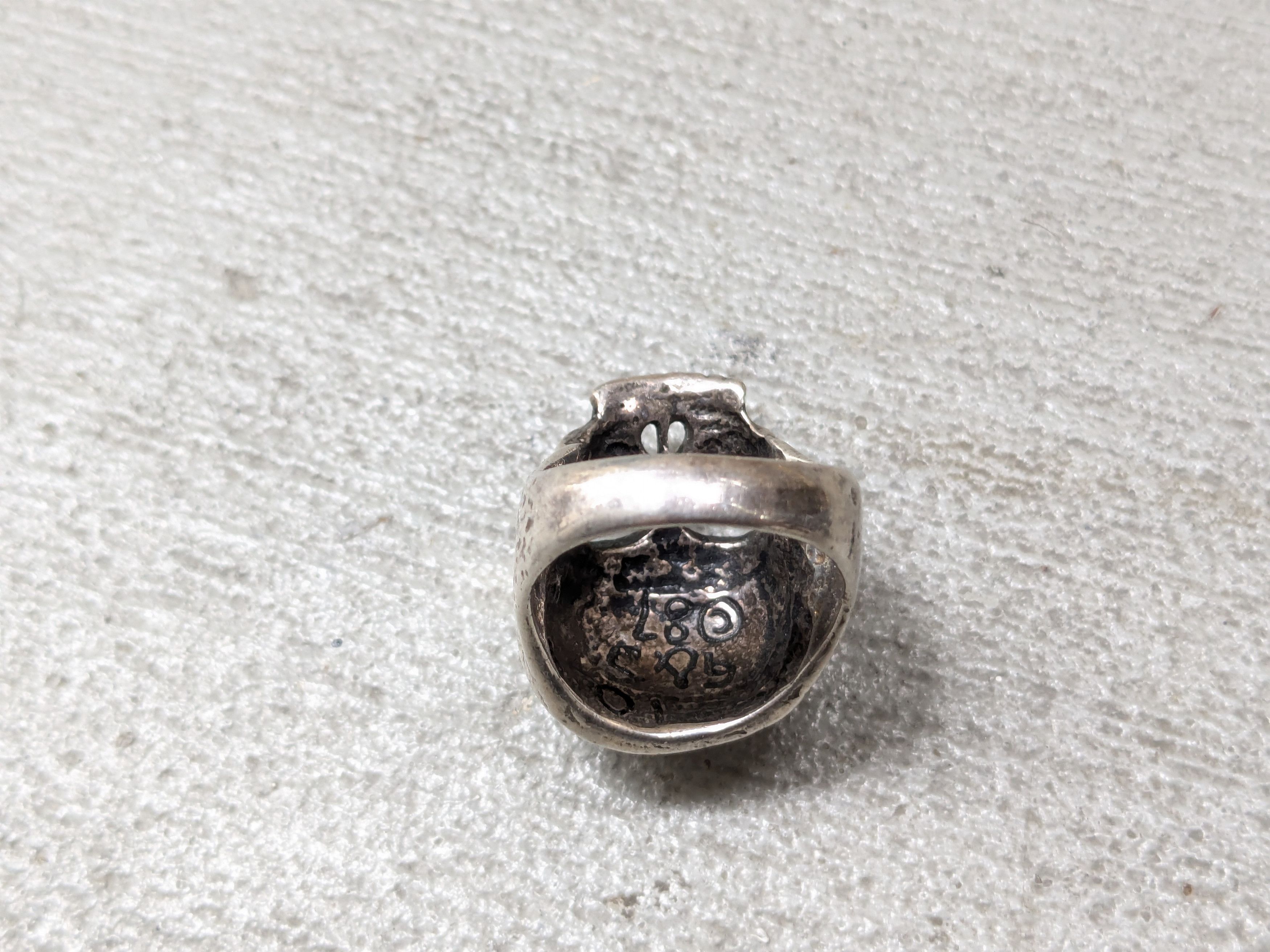 Jewelry × Vintage Vintage Skull Ring Skeleton Gordon & Smith Punk Rock Biker Size ONE SIZE - 6 Thumbnail