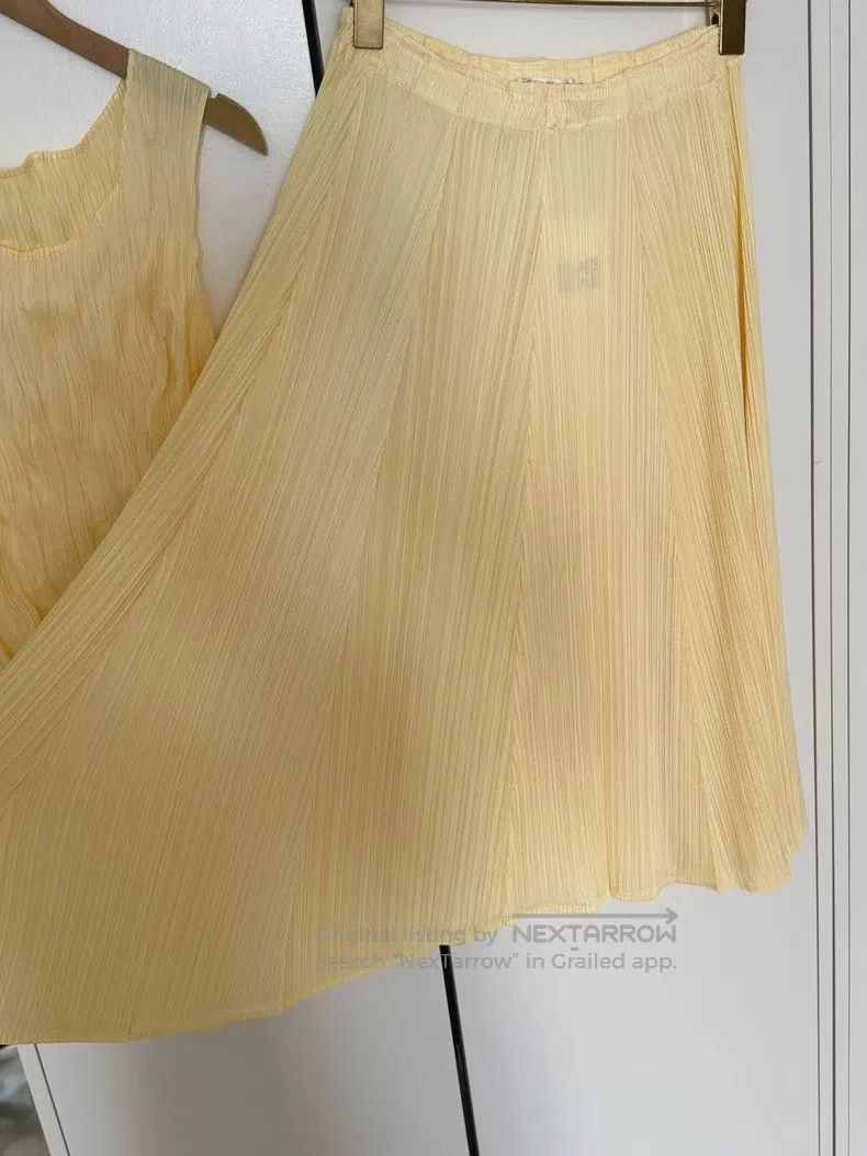 Issey Miyake Issey Miyake Yellow Tank Top Size L / US 10 / IT 46 - 4 Thumbnail