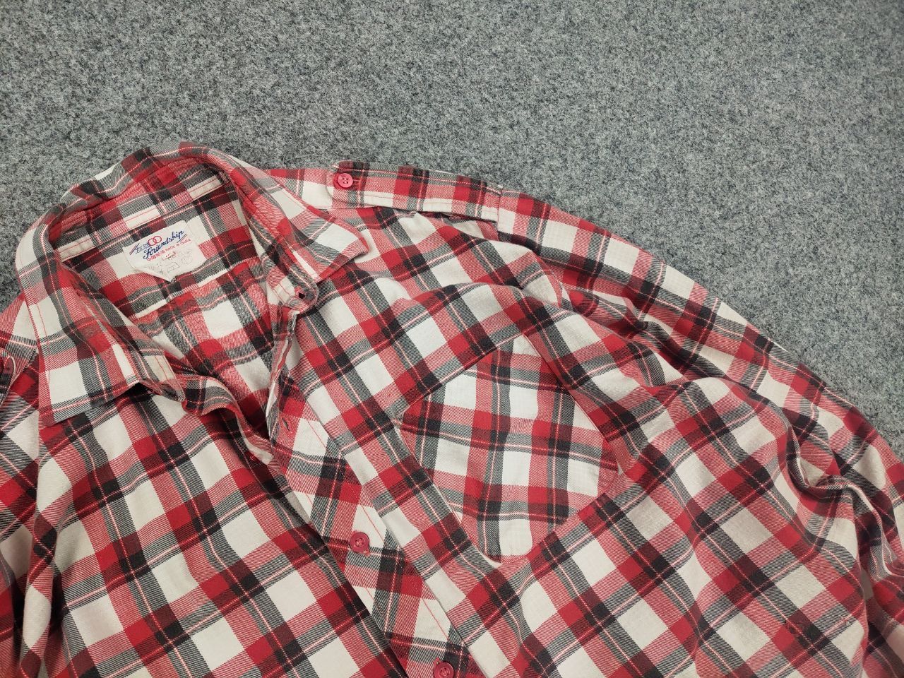 Japanese Brand Vintage 90's Friendship Japan Design Flannel Check Shirt Size US M / EU 48-50 / 2 - 8 Thumbnail
