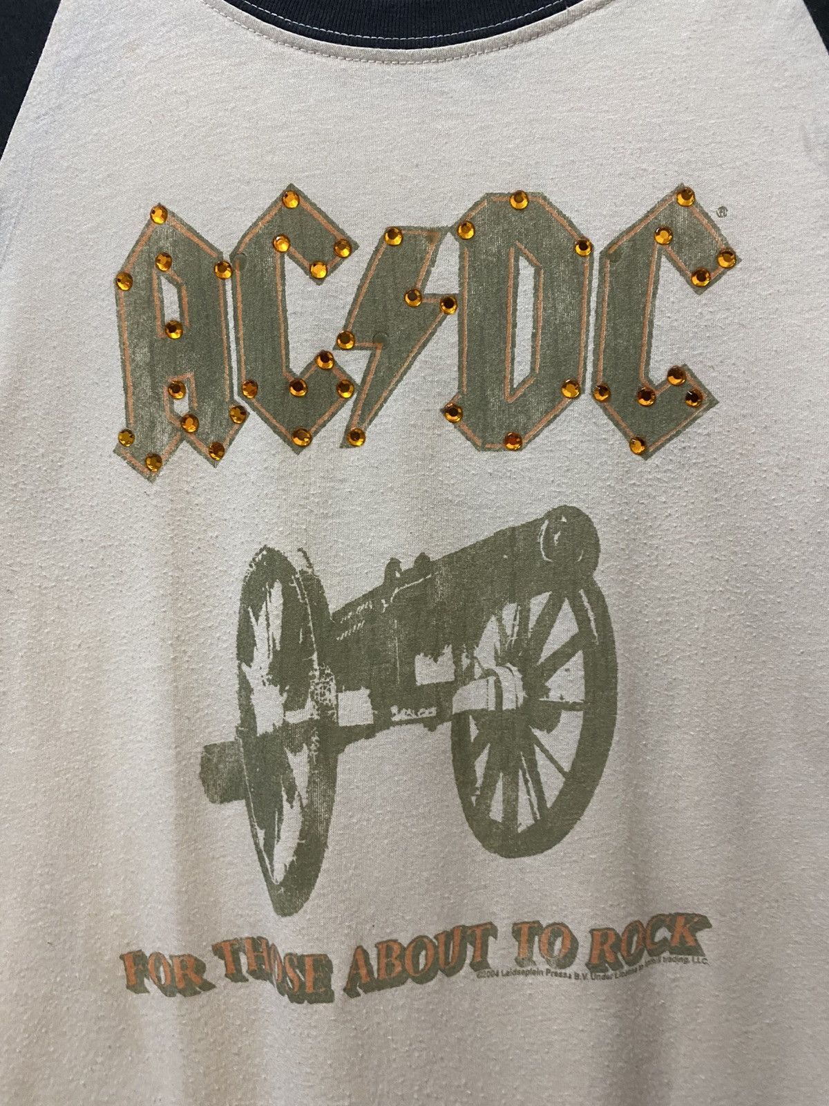 Band Tees ACDC Tshirt 3q Raglan Crewneck Tee Size XS / US 0-2 / IT 36-38 - 3 Thumbnail