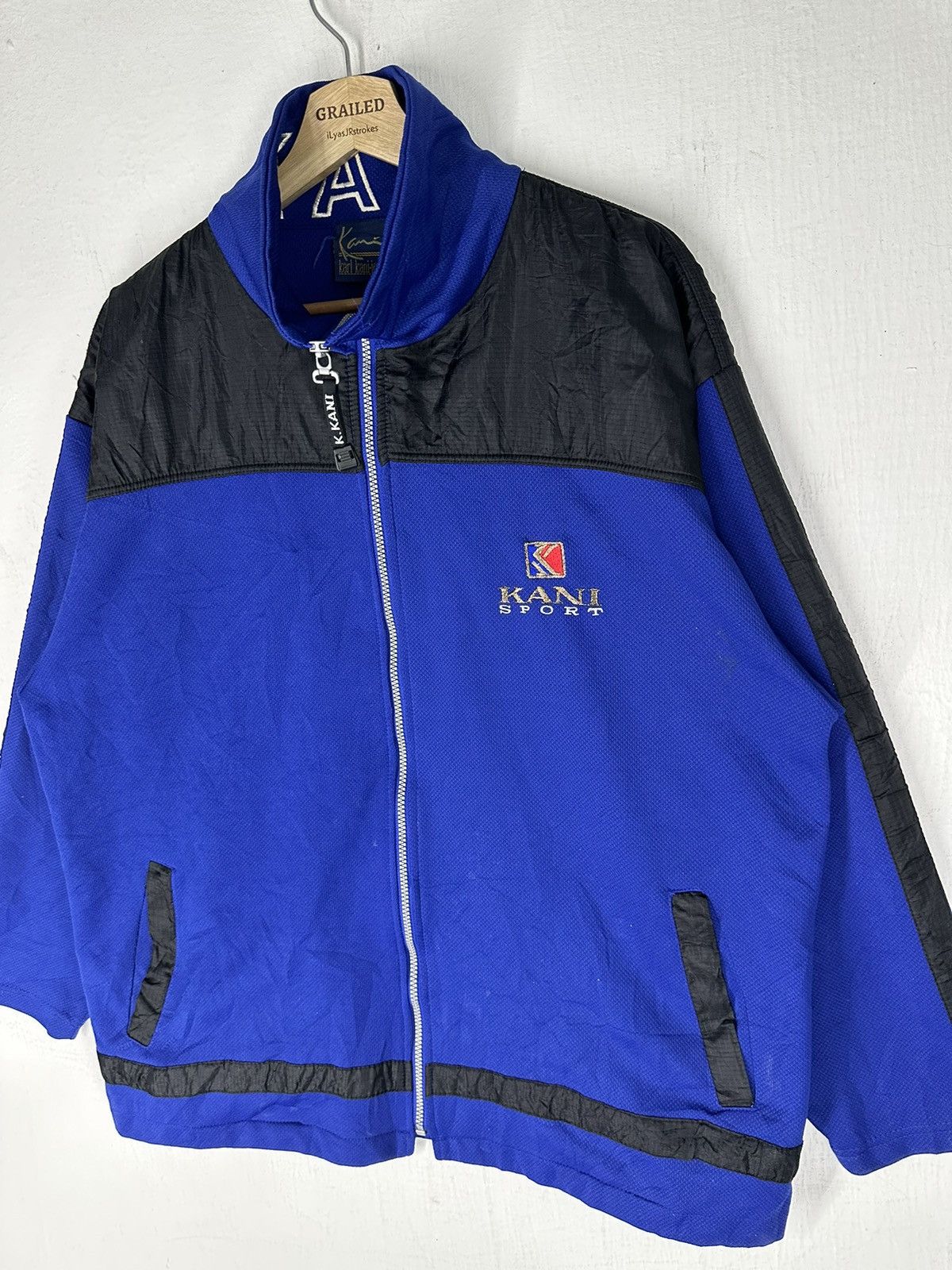 Karl Kani × Vintage Karl Kani Embroidered Logo Zipper Sweater Size US L / EU 52-54 / 3 - 2 Thumbnail