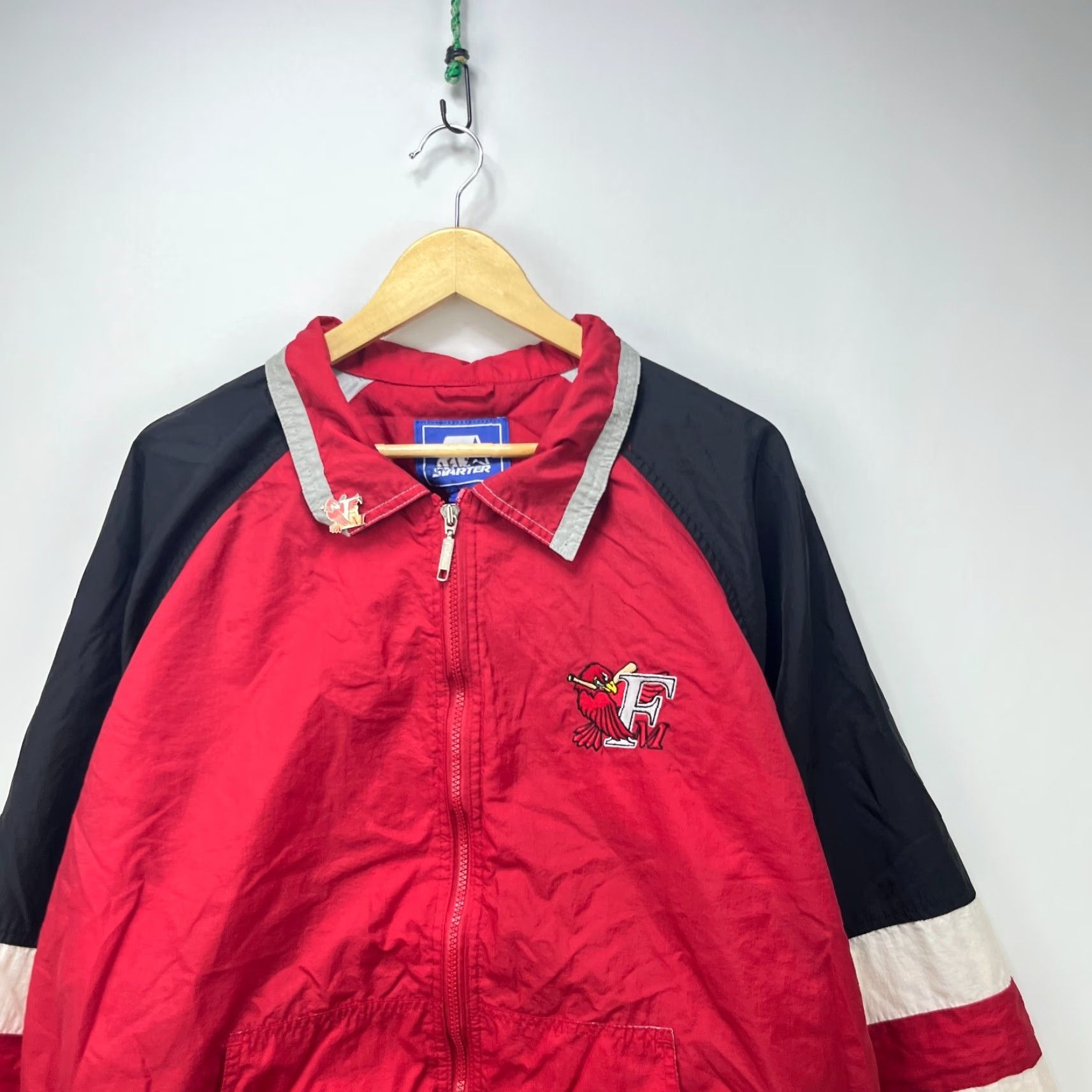 Starter VINTAGE Starter Windbreaker Jacket 2XL Mens Red Size US XXL / EU 58 / 5 - 2 Thumbnail