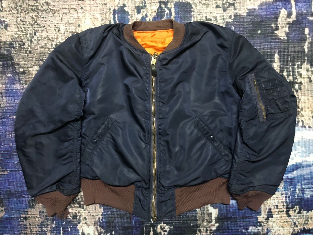 Alpha Industries Vintage 1968 Alpha Industries USAF MA-1 Flight Bomber Jacket Size US M / EU 48-50 / 2 - 1 Thumbnail