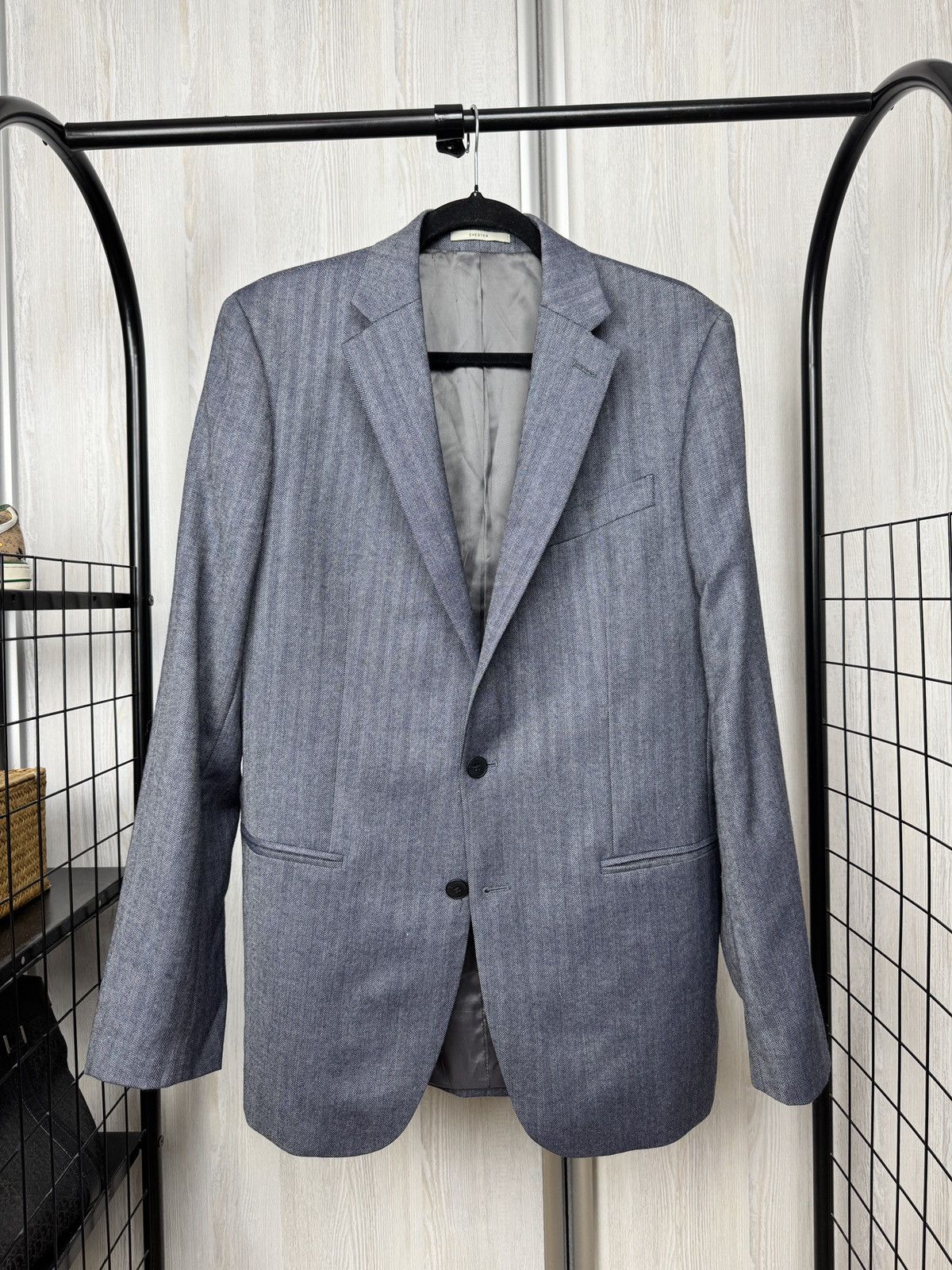 Chester Barrie Chester by Chester Barrie Saville Row herringbone blazer Size 40L - 2 Thumbnail