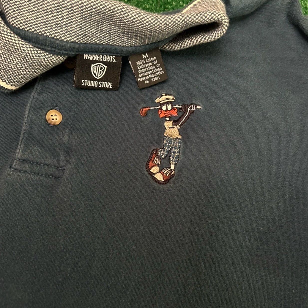 Vintage VINTAGE Warner Bros Daffy Duck Polo Shirt Golf Mens M Green 90s VTG 1998 Cartoon Shirt Size US M / EU 48-50 / 2 - 3 Thumbnail