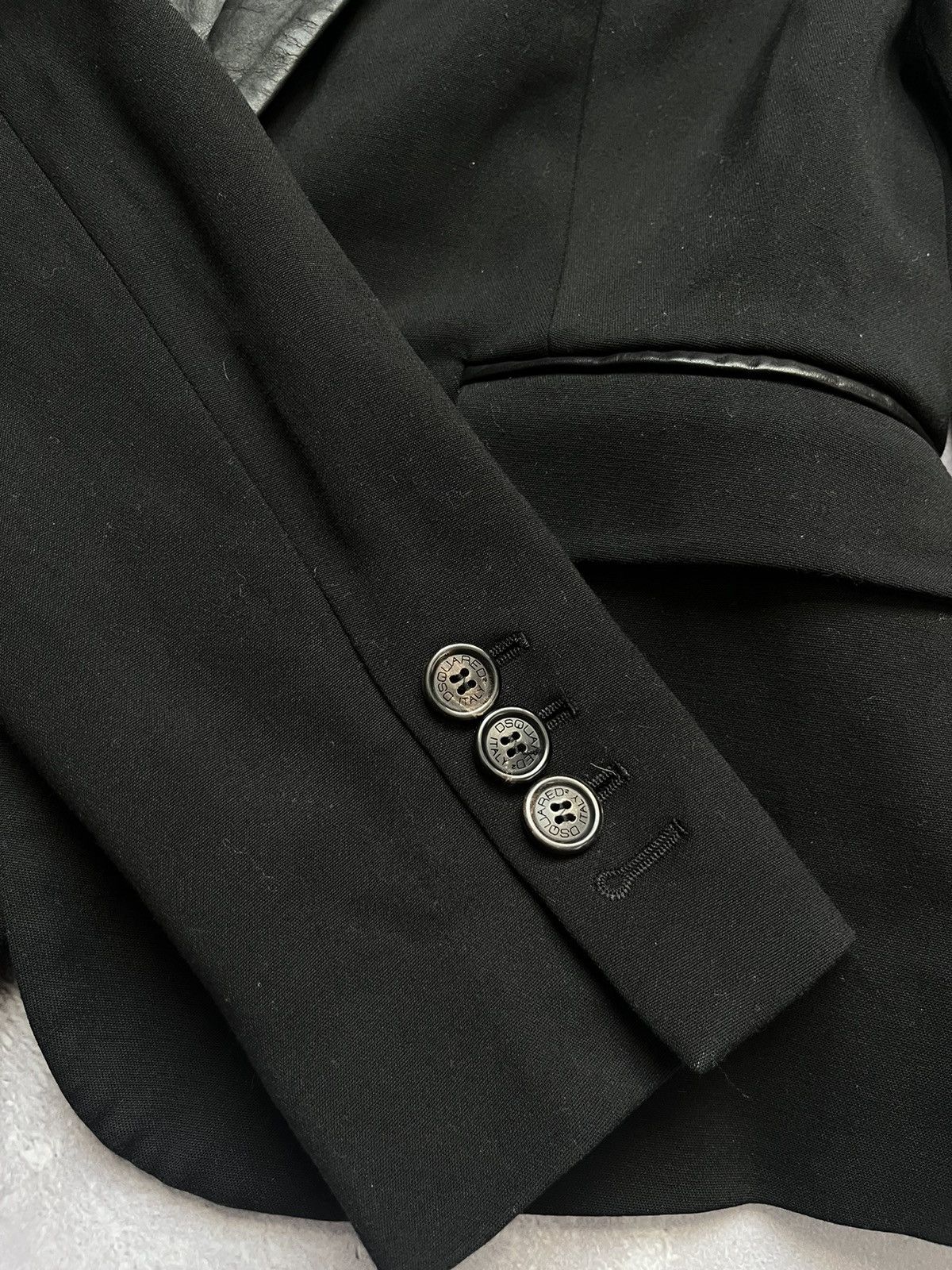 Dsquared2 Dsquared 2 Nightlife Wool Blazer Leather Black One Button Size L / US 10 / IT 46 - 6 Thumbnail