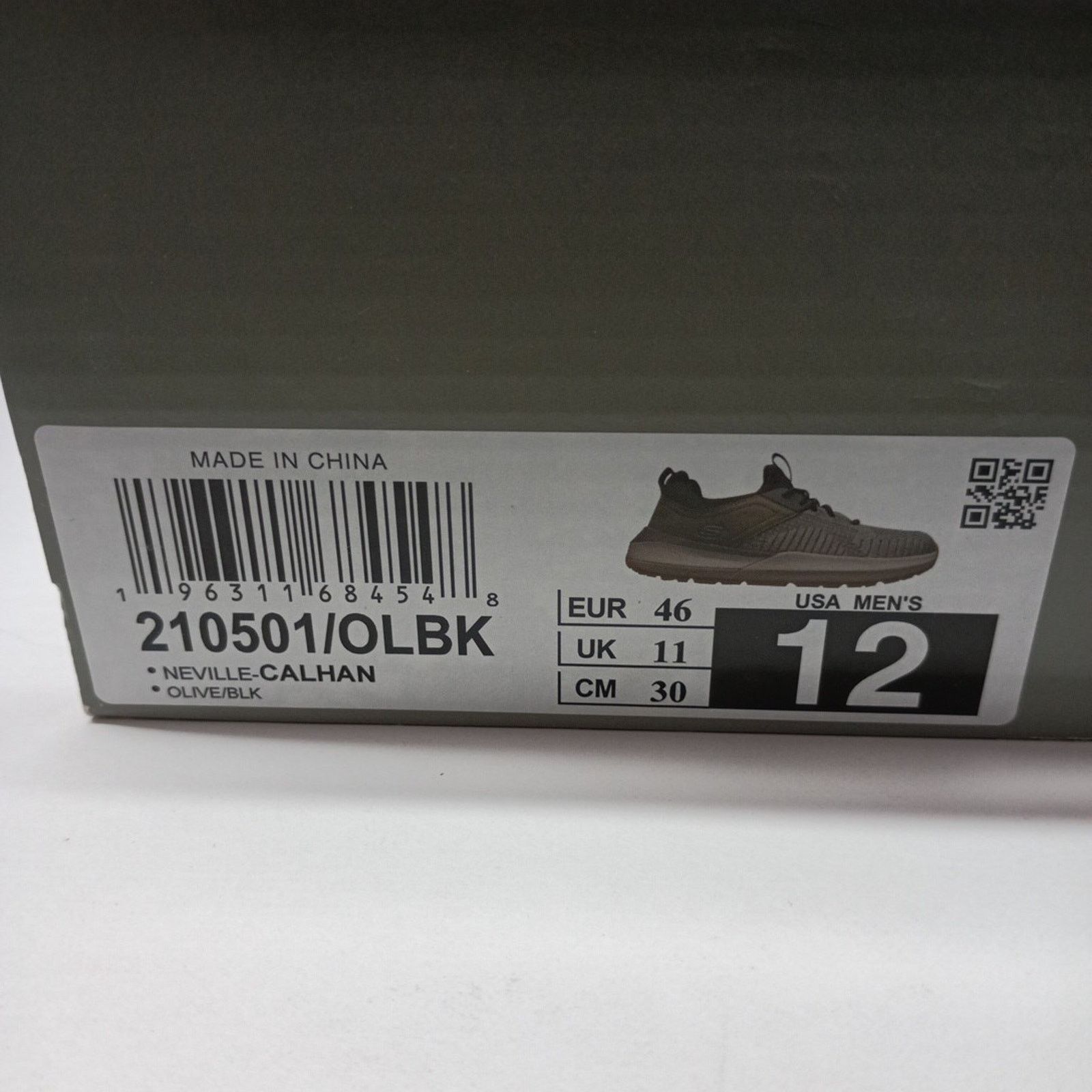 SKECHERS Men's Skechers Sneakers Size 12 Gray Black Olive Classic Fit Size US 12 / EU 45 - 8 Thumbnail