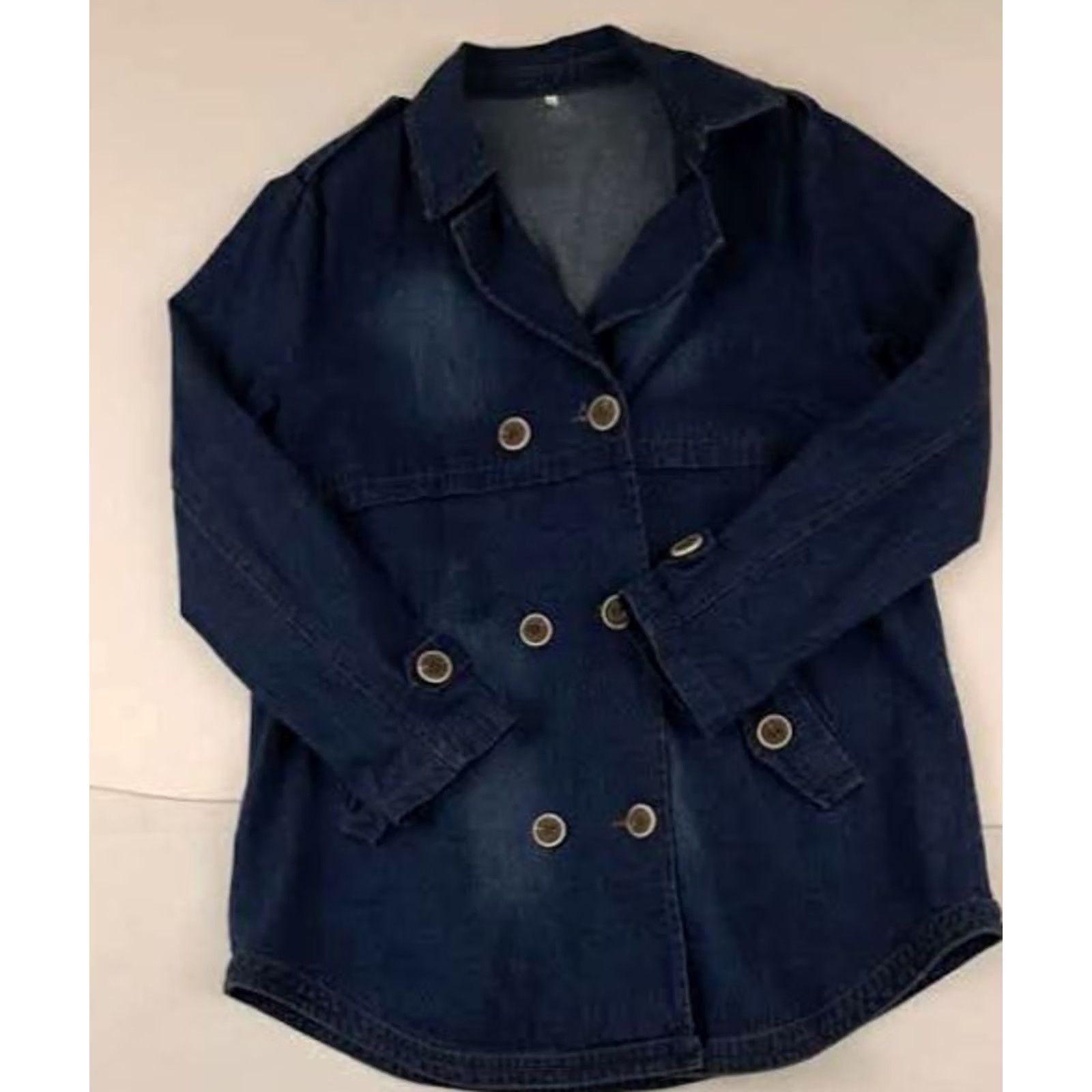 Doublet Vintage Denim Double Breasted Jacket Large Size Blue 90s Women Light Size 36" / US 14 / IT 50 - 4 Thumbnail