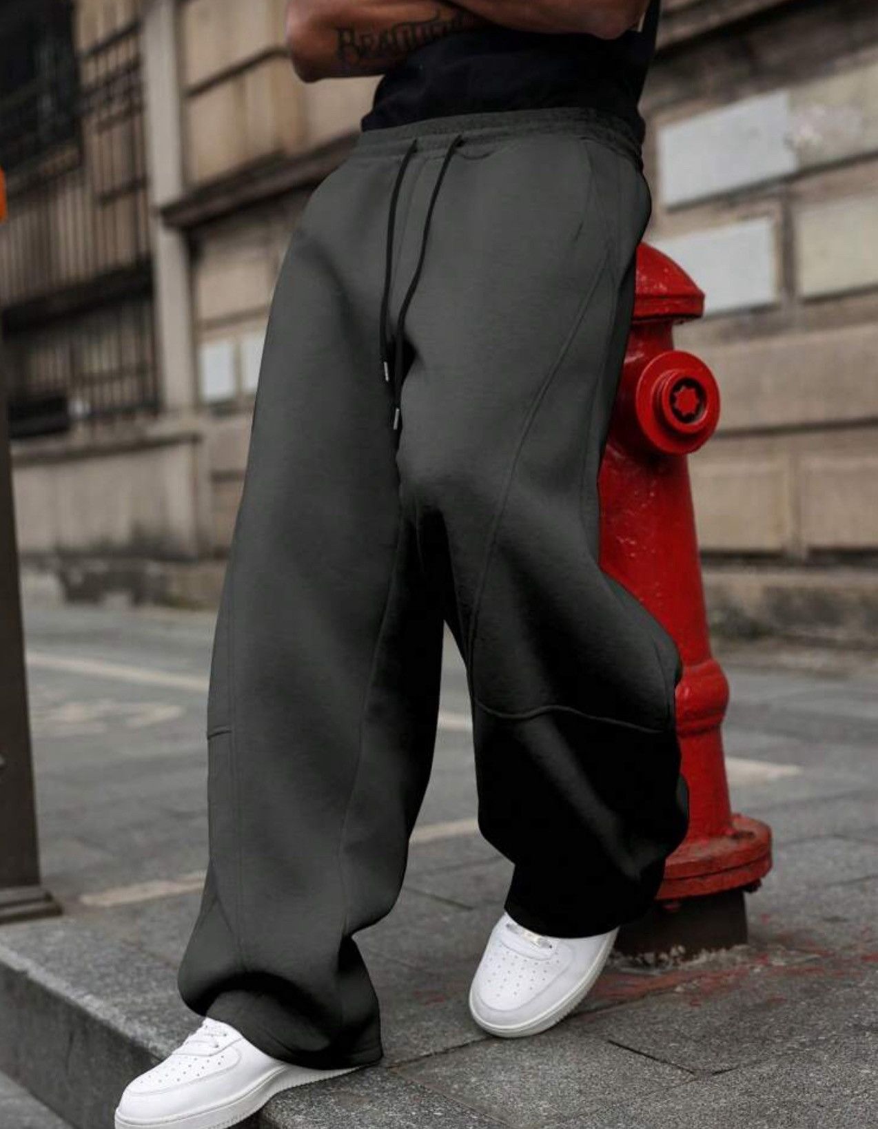 Japanese Brand Wide leg baggy sweatpants Size US 30 / EU 46 - 2 Thumbnail
