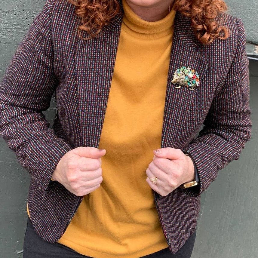Vintage Vintage Savannah Made in USA Tweed Blazer Jacket Wool 14 Size M / US 6-8 / IT 42-44 - 1 Thumbnail