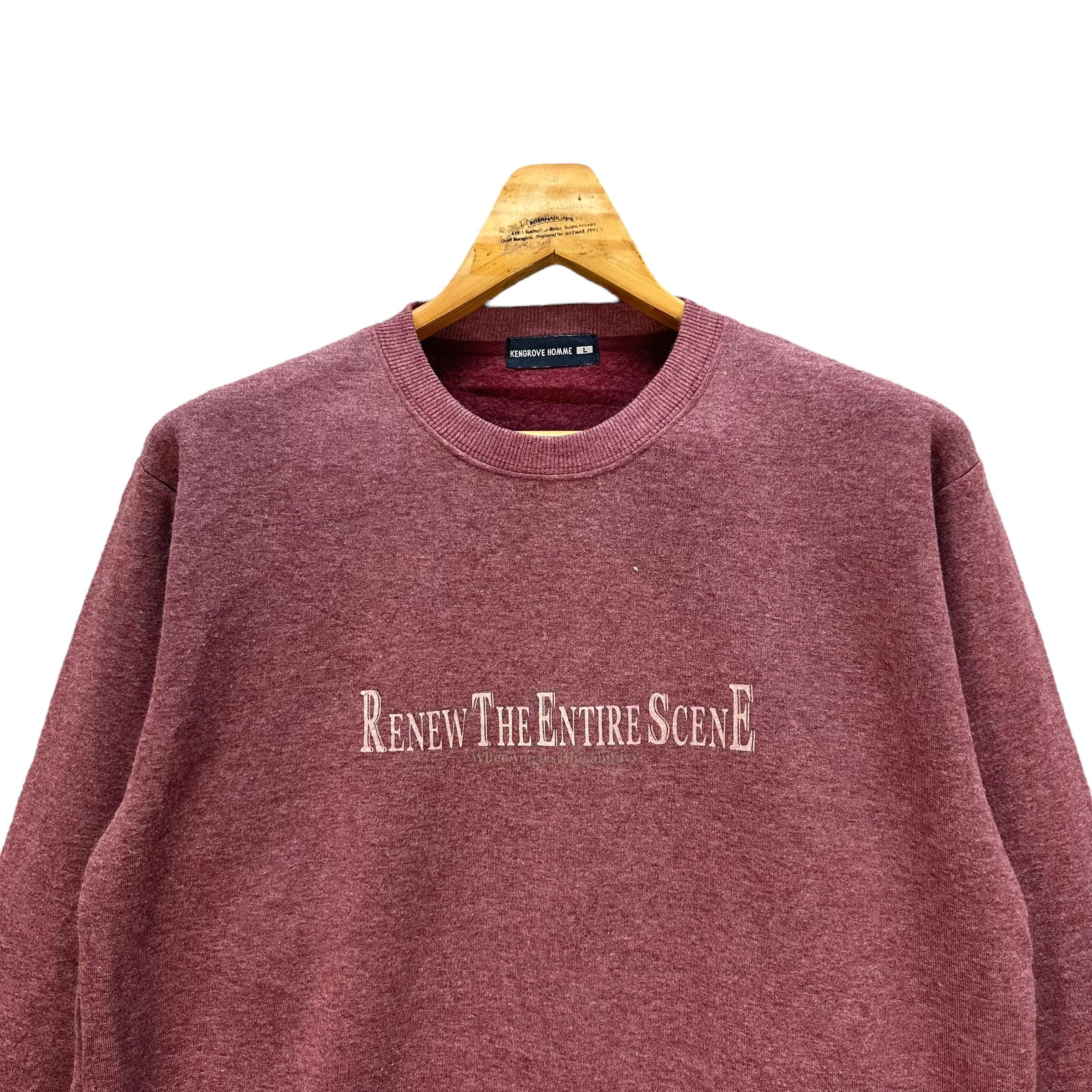 Vintage KENGORVE HOMME RENEW THE ENTIRE SCENE SWEATSHIRTS #8960-42 Size US L / EU 52-54 / 3 - 2 Thumbnail