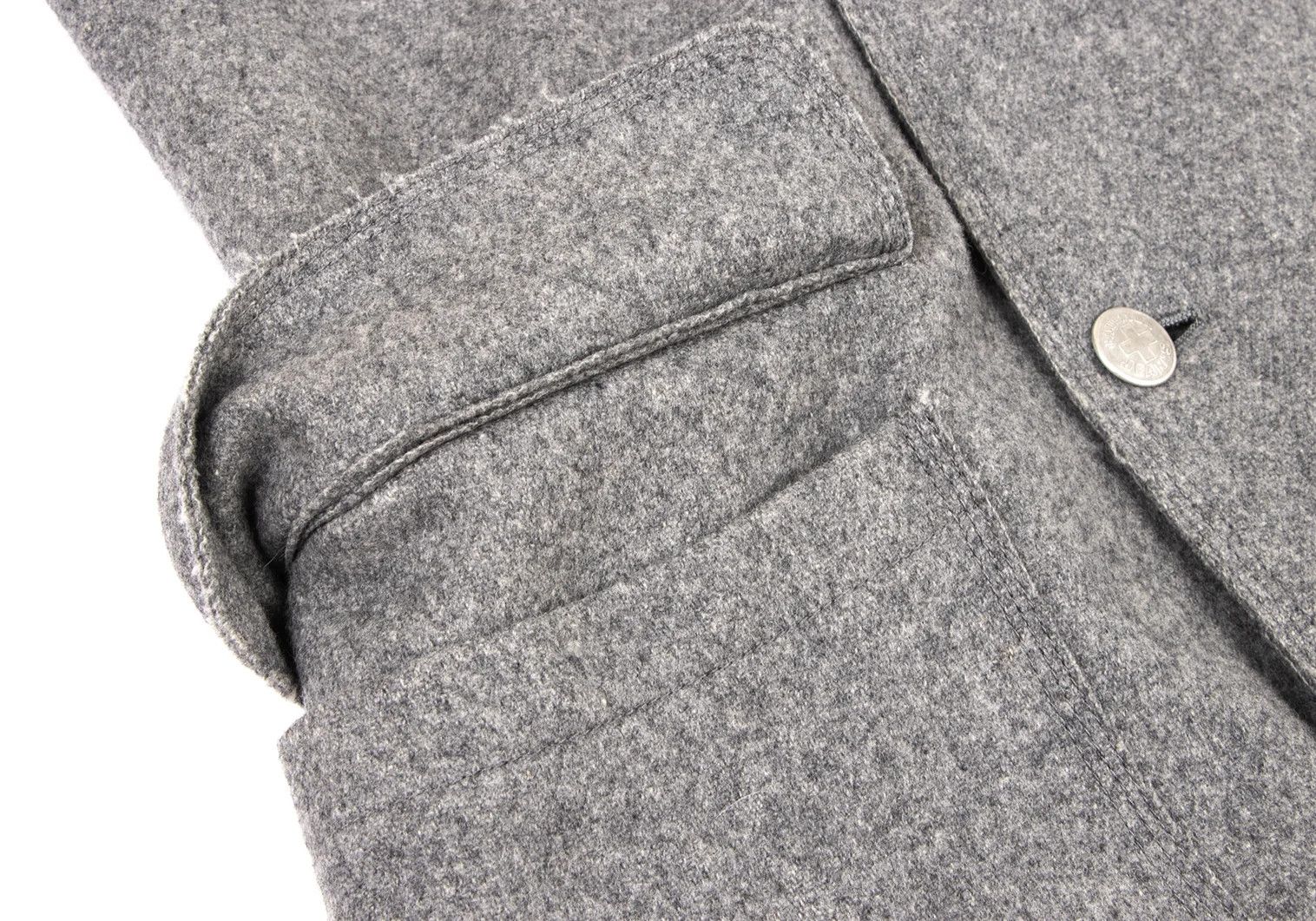Jean Paul Gaultier Wool Nylon Blend Metal Logo Button Long Double Coat Gray 48 Size US M / EU 48-50 / 2 - 10 Thumbnail