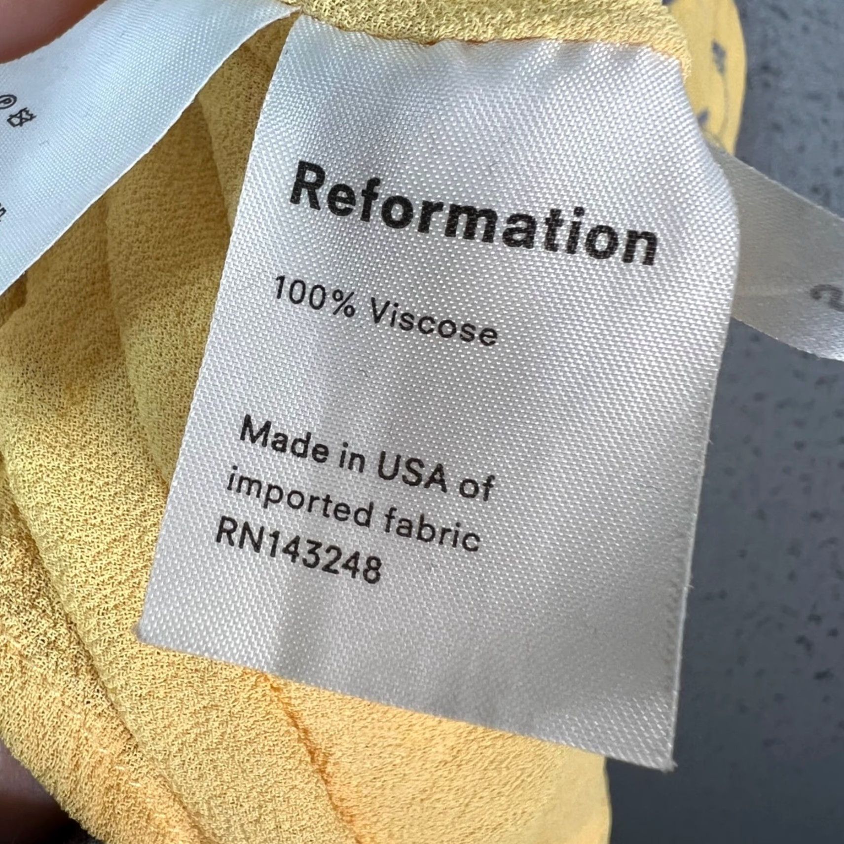 Reformation Reformation Dress Mini Sleeveless Floral Spaghetti Strap Yellow Womens Small Summer Size S / US 4 / IT 40 - 4 Thumbnail