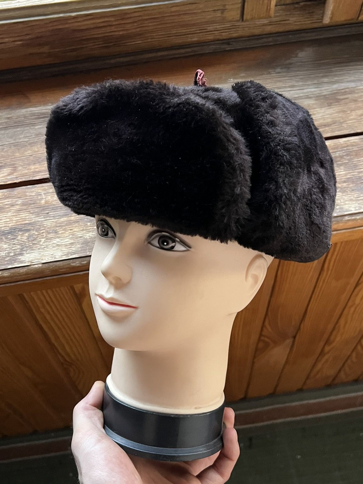 Vintage Y2K Faux Fur Ushanka Vintage Fuzzy Trapper Hat Huge Size ONE SIZE - 20 Thumbnail