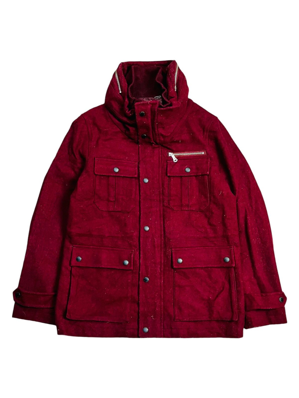 Takeo Kikuchi 2000s Takeo Kikuchi - Red Blood Wool Bono Cargo Jacket Size US L / EU 52-54 / 3 - 1 Thumbnail