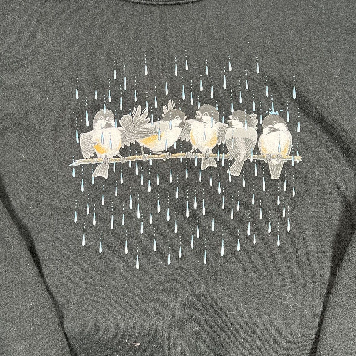 Vintage Vintage Granny Rain Birds Nature Art Crewneck Sweatshirt Size XXL / US 16-18 / IT 52-54 - 2 Thumbnail