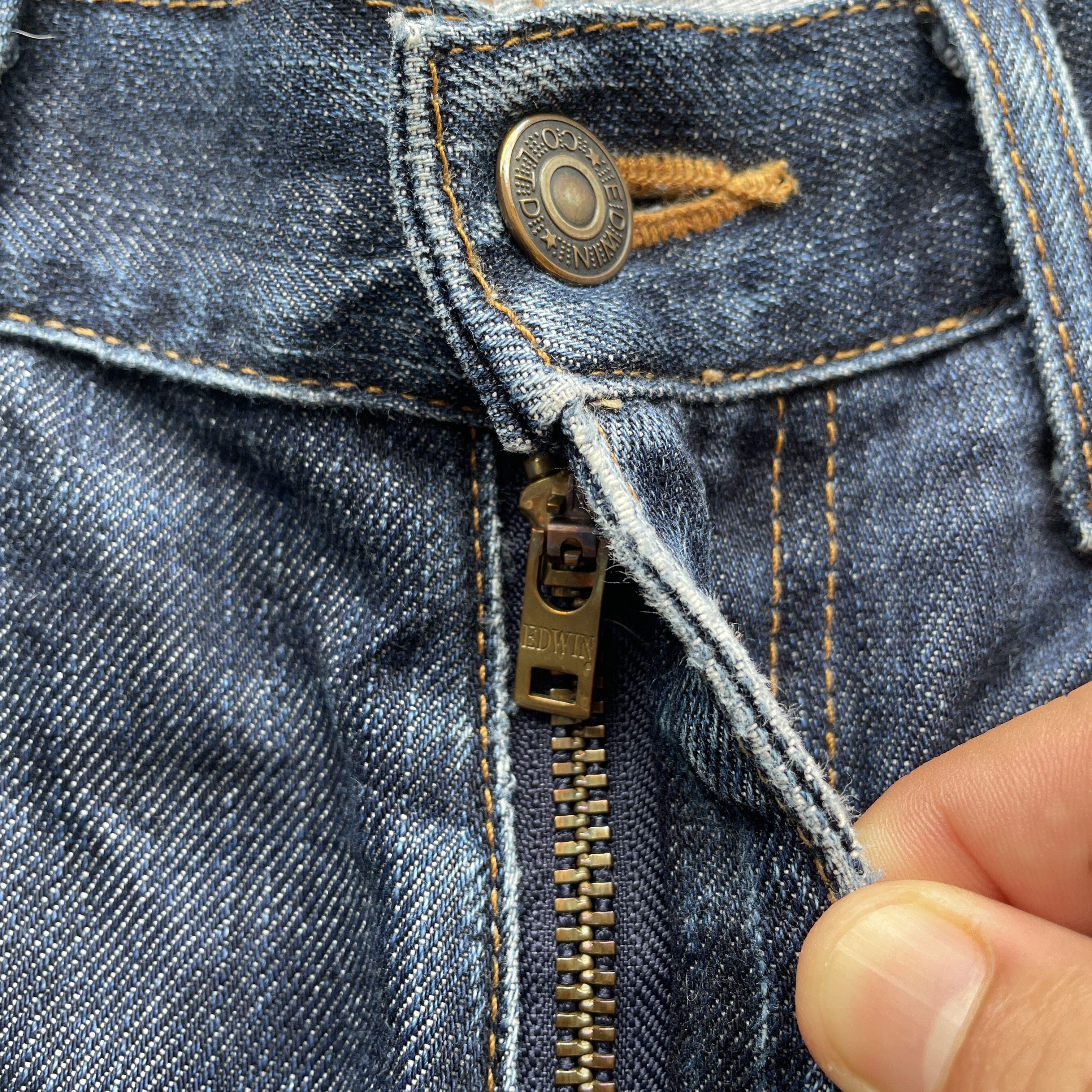 Edwin W32x29 Vintage Edwin Jeans Distressed Denim Faded Pants Size US 32 / EU 48 - 7 Thumbnail