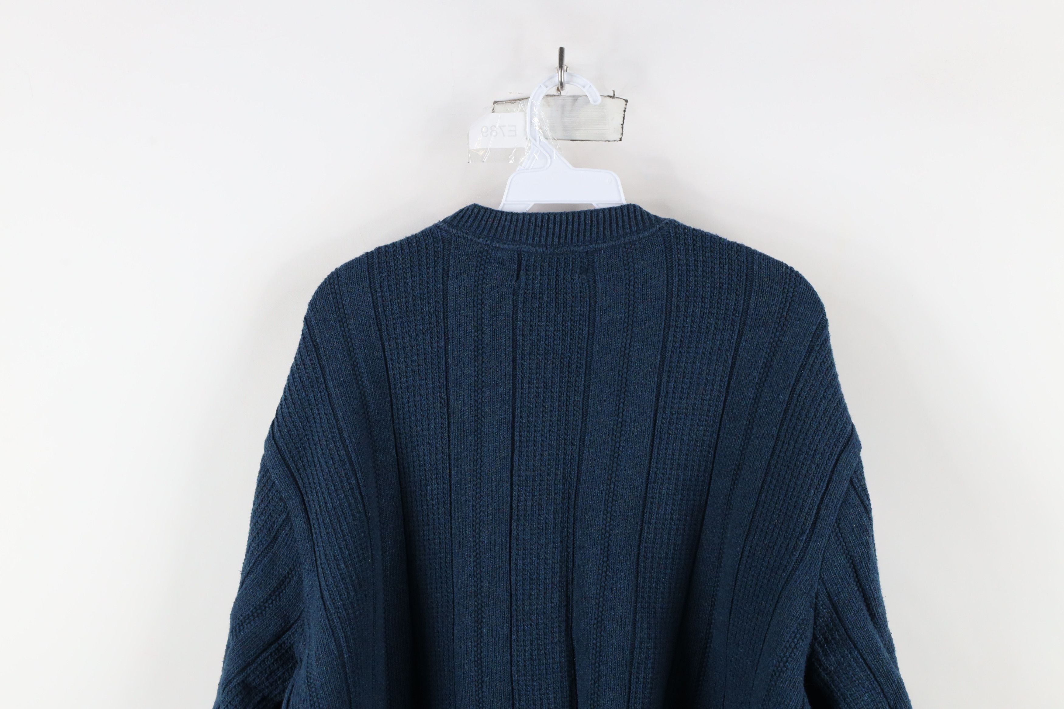 Vintage Vintage 90s Streetwear Cotton Ribbed Knit Crewneck Sweater Size US XL / EU 56 / 4 - 6 Thumbnail