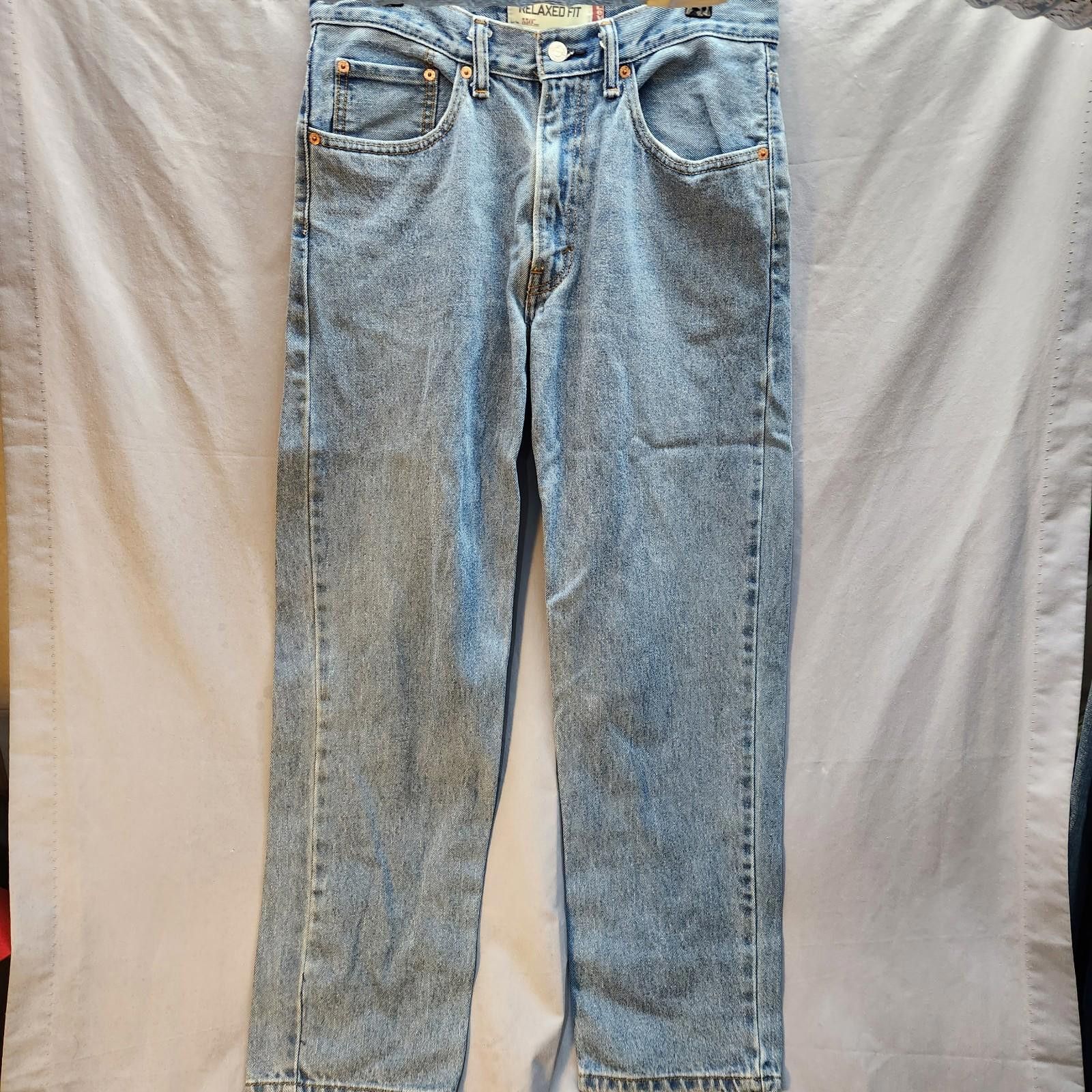 Levi's Levis 550 Relaxed Fit Light Wash Jeans 32x30 Blank Tab Size US 32 / EU 48 - 1 Thumbnail