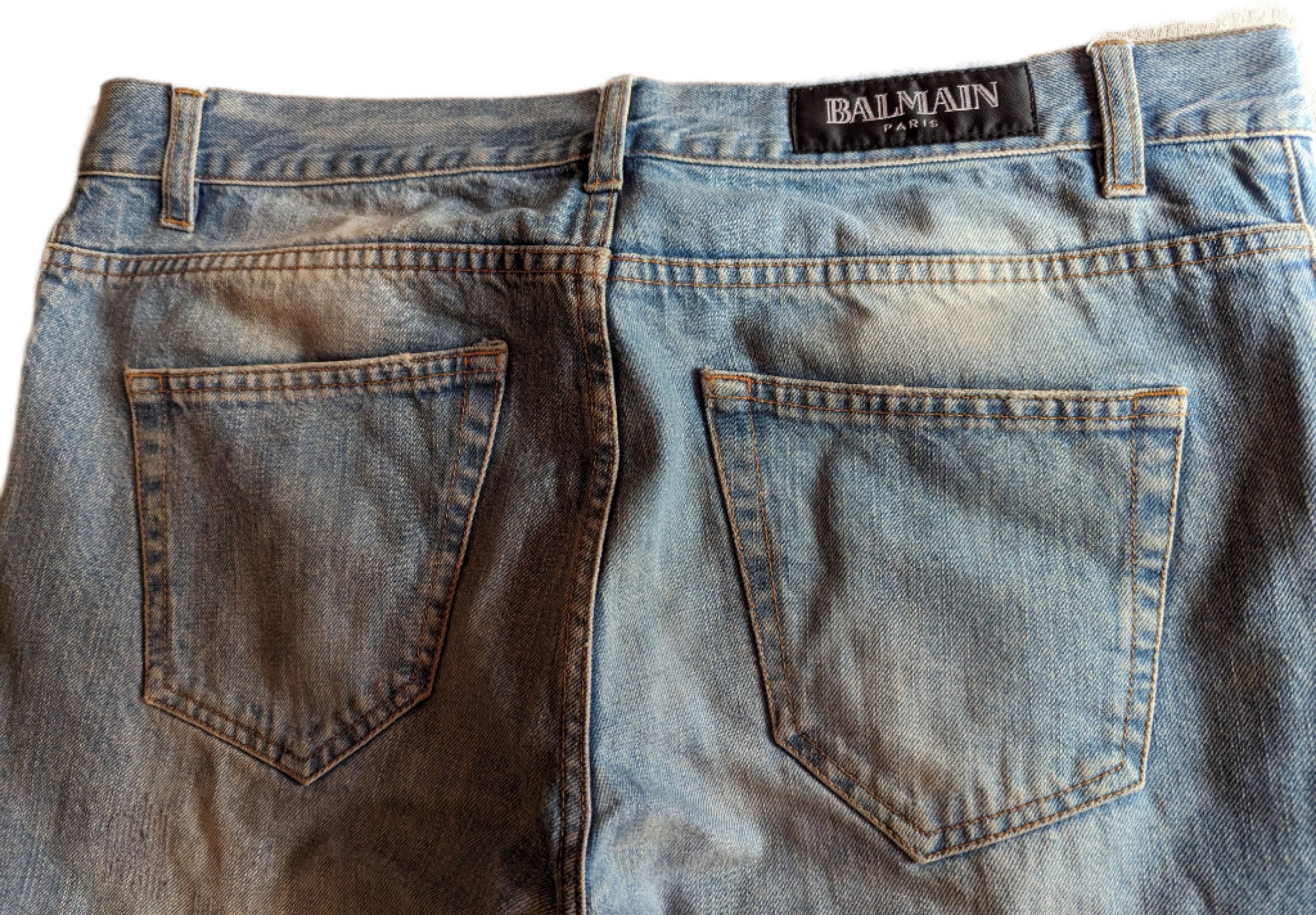 Balmain Balmain blue distressed jeans Size US 33 - 5 Thumbnail