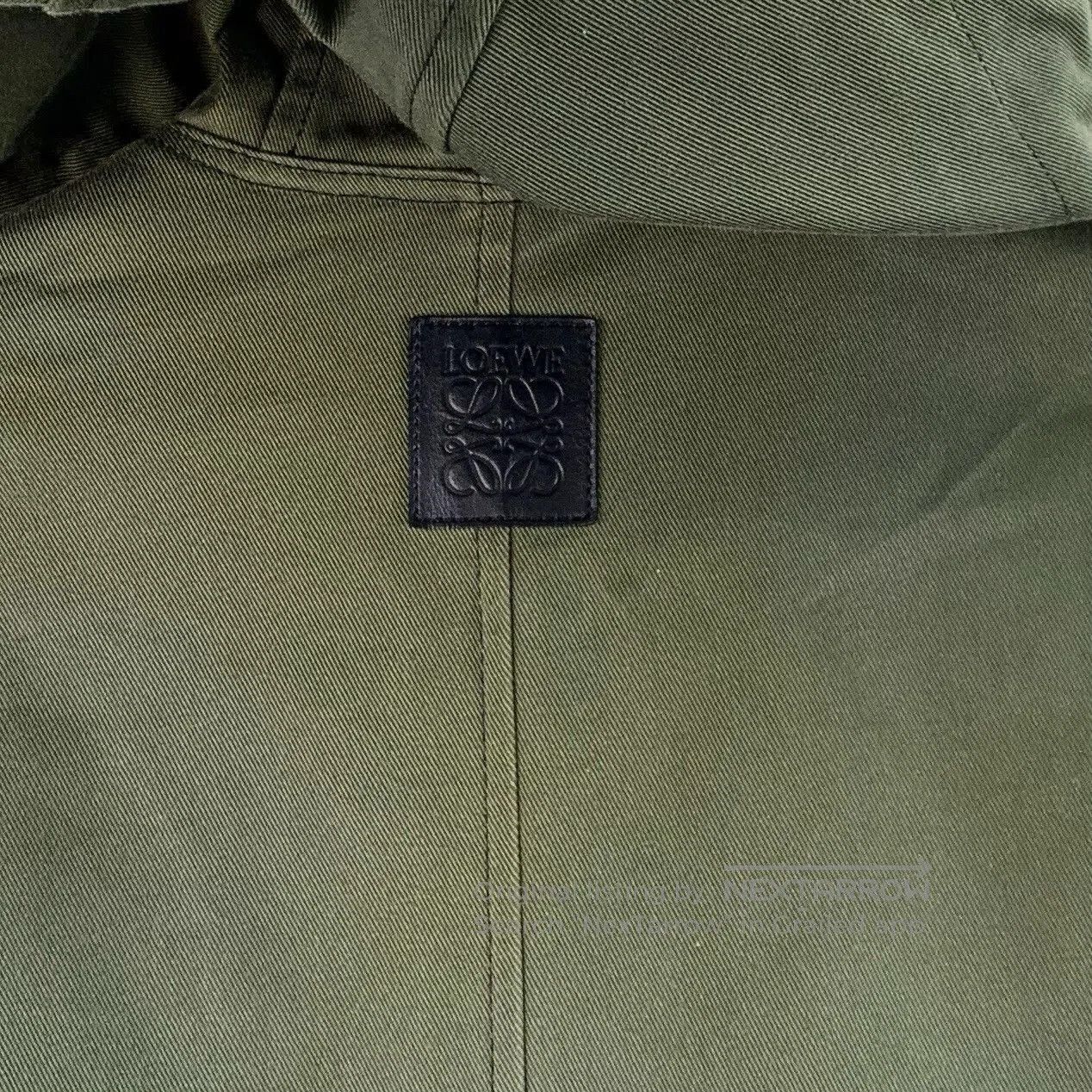 Loewe Loewe Dark Green Logo Cotton Hooded Jacket. Size XXS / US 00 / IT 34 - 5 Thumbnail