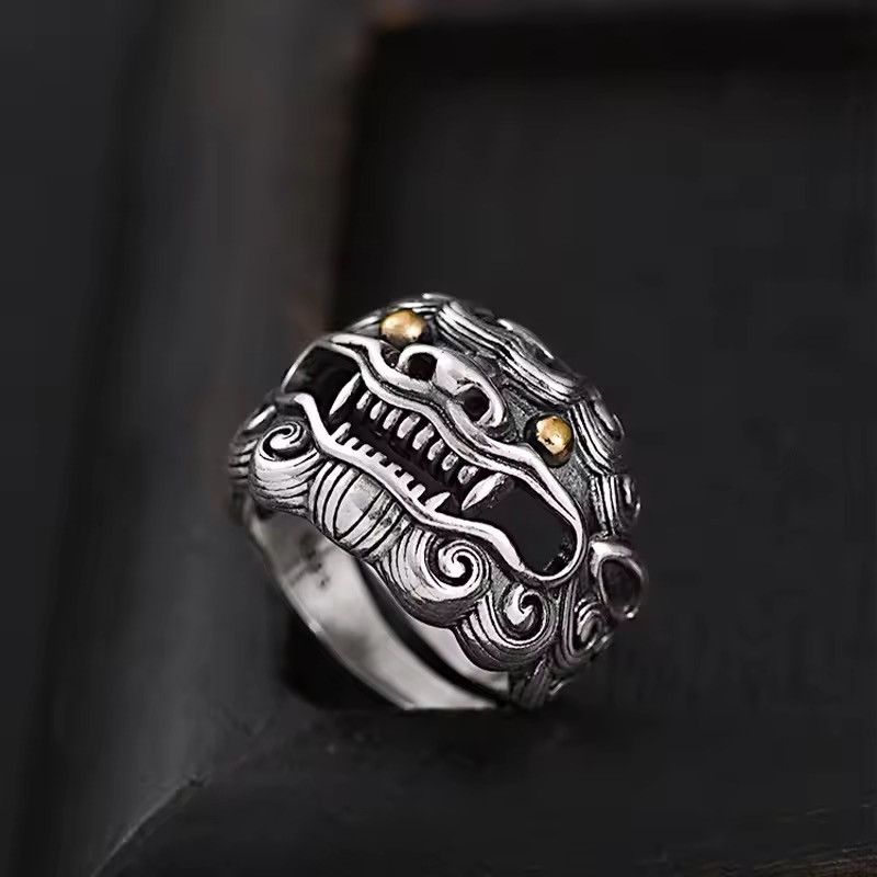 Jewelry Japanese GhostRing - Adjustable Silver Gothic Statement Band Size ONE SIZE - 11 Thumbnail