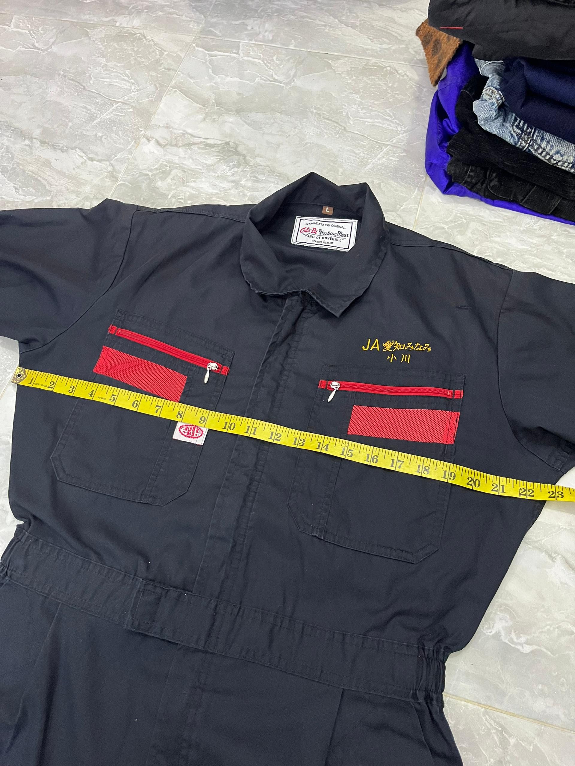 Japanese Brand Auto-Bi Japanese Workwear Coverall Navy Red Zip Size US M / EU 48-50 / 2 - 20 Thumbnail