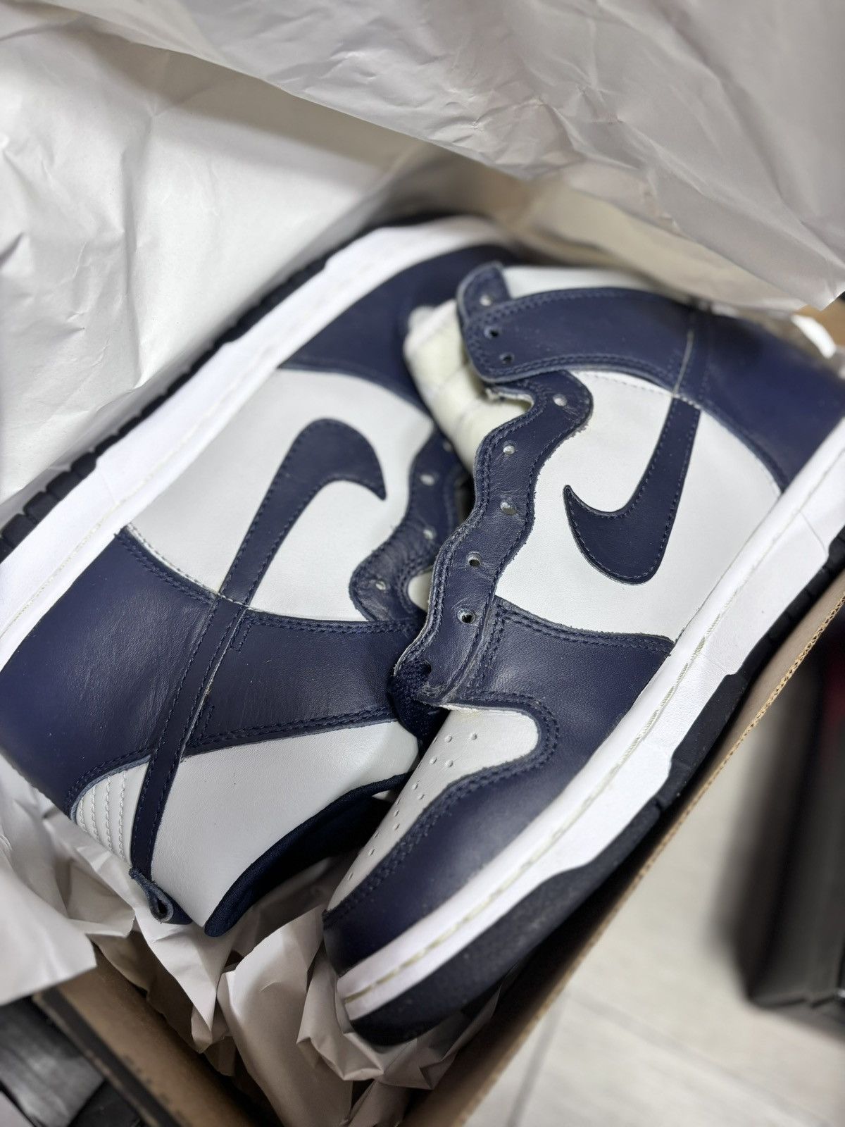 Nike 1999 Nike Dunk High LE Georgetown W/ OG Box DS Size US 8 / EU 41 - 4 Thumbnail